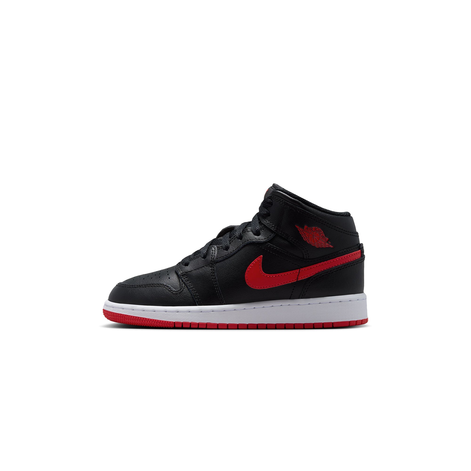 Black/university Red-white Sneakers on a white background