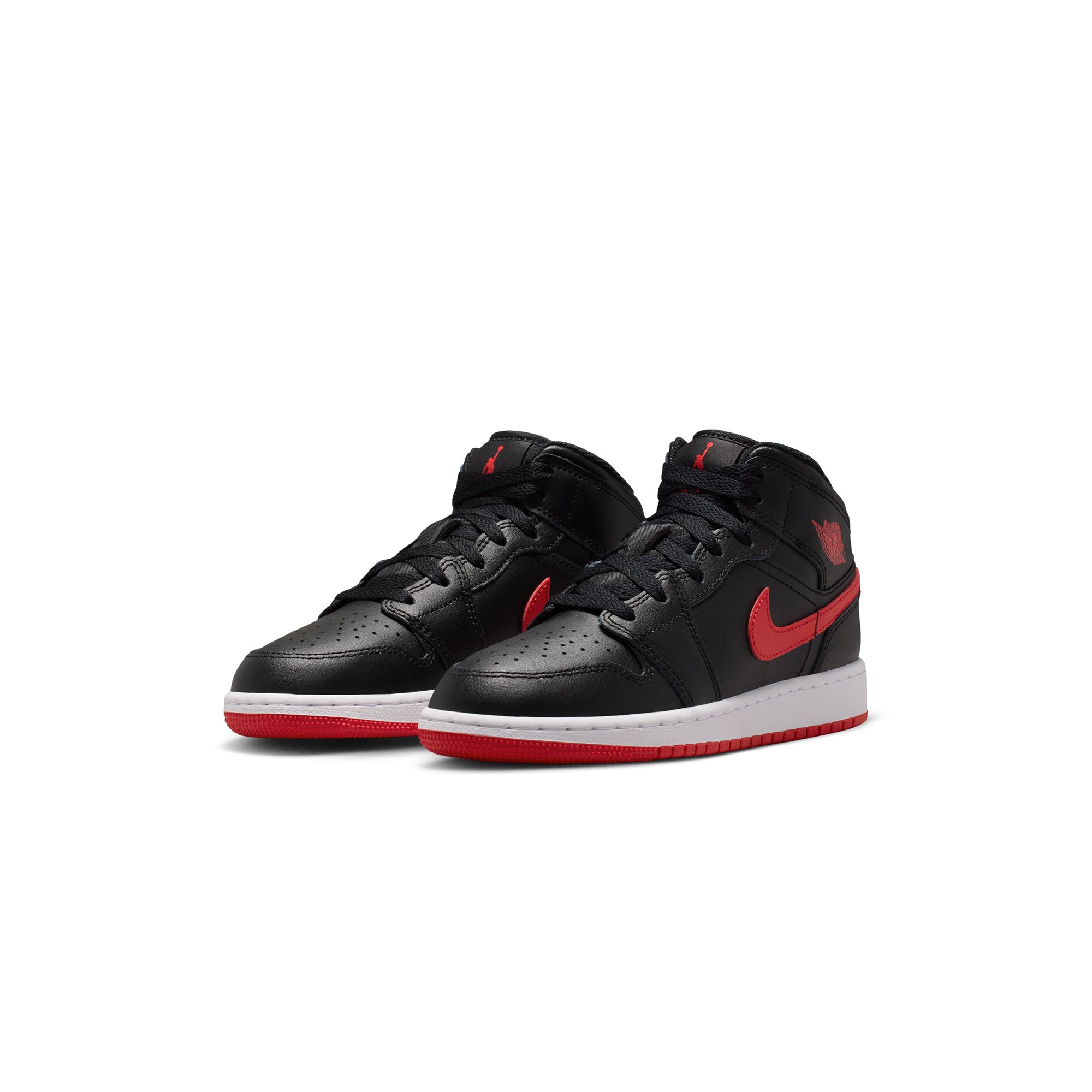 Black/university Red-white Sneakers on a white background