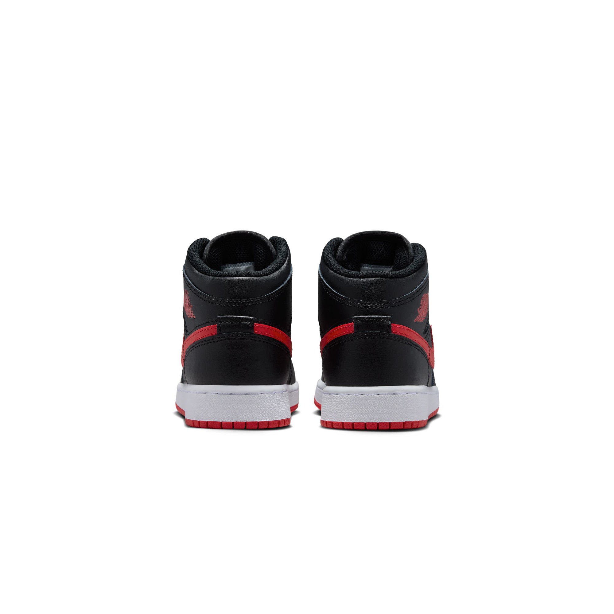 Black/university Red-white Sneakers on a white background