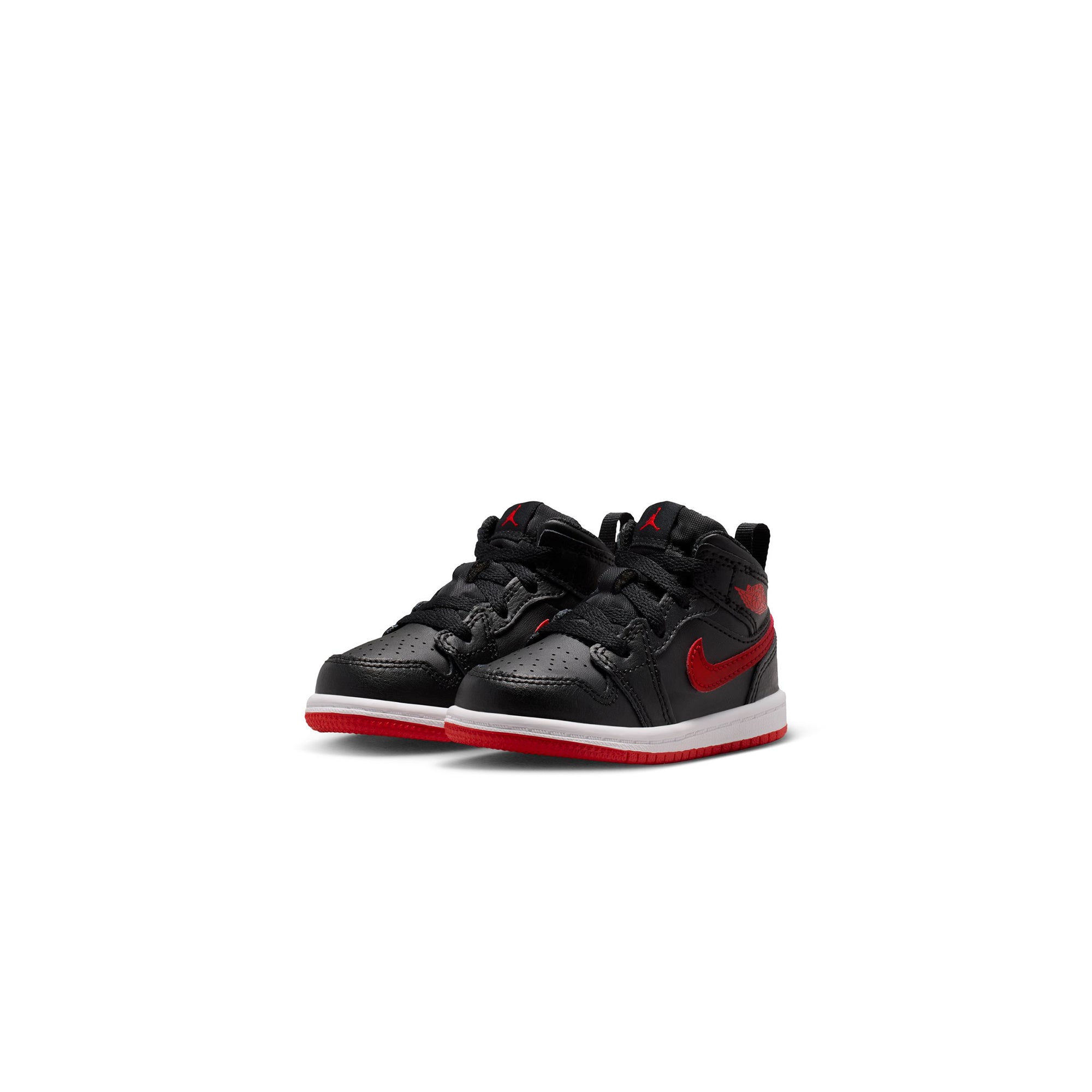 Black/university Red-white Sneakers on a white background