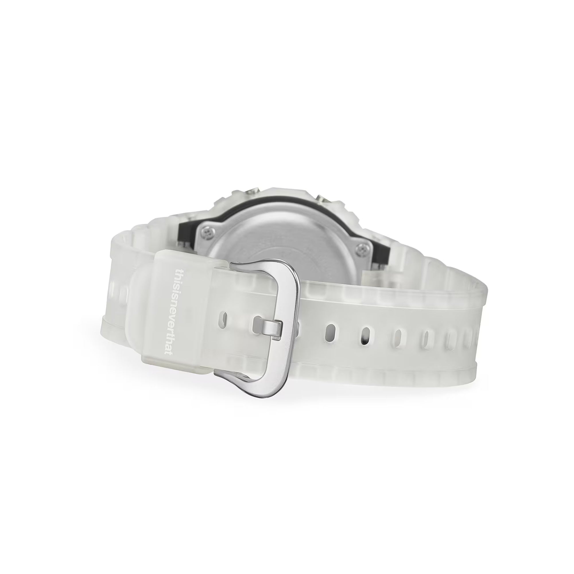 white and grey watch on a white background