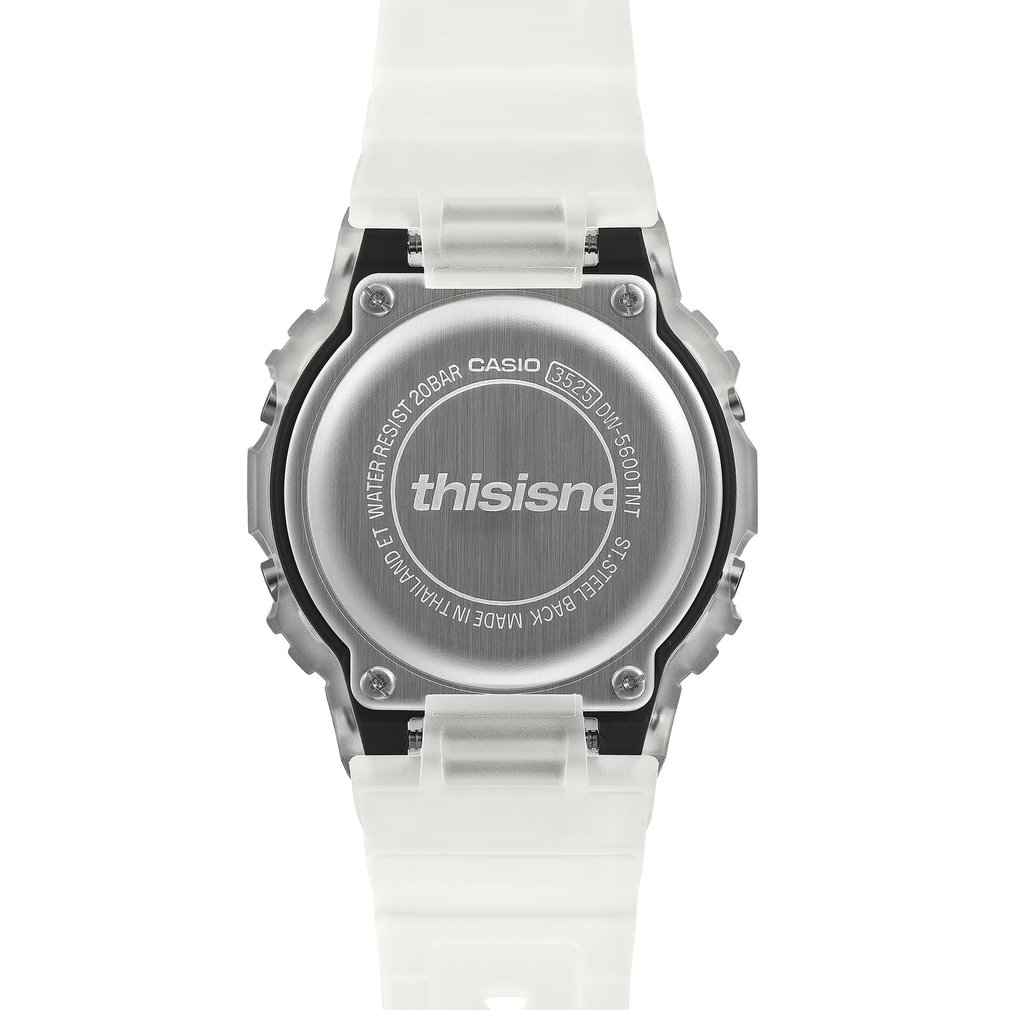 white and grey watch on a white background