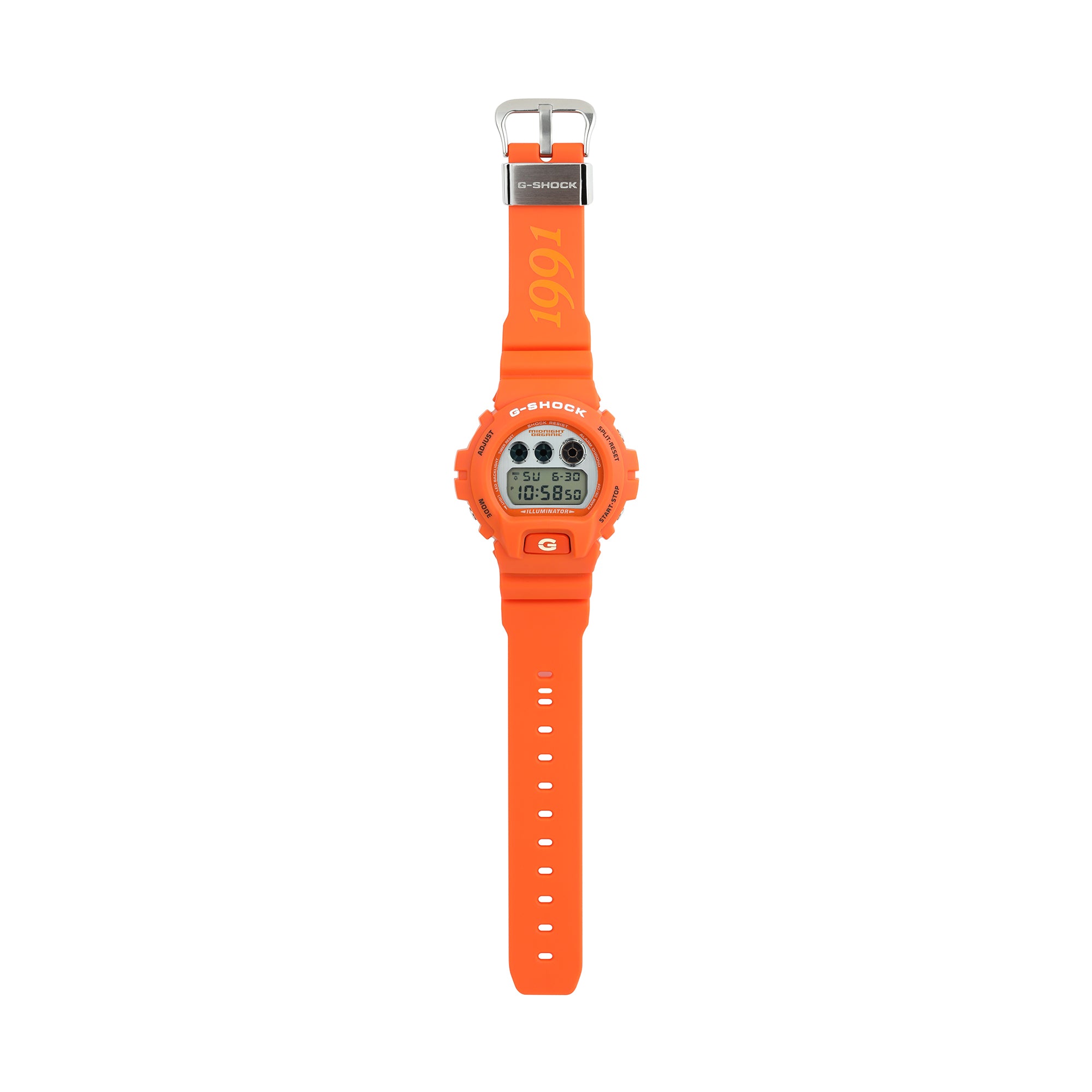 orange watch on a white background