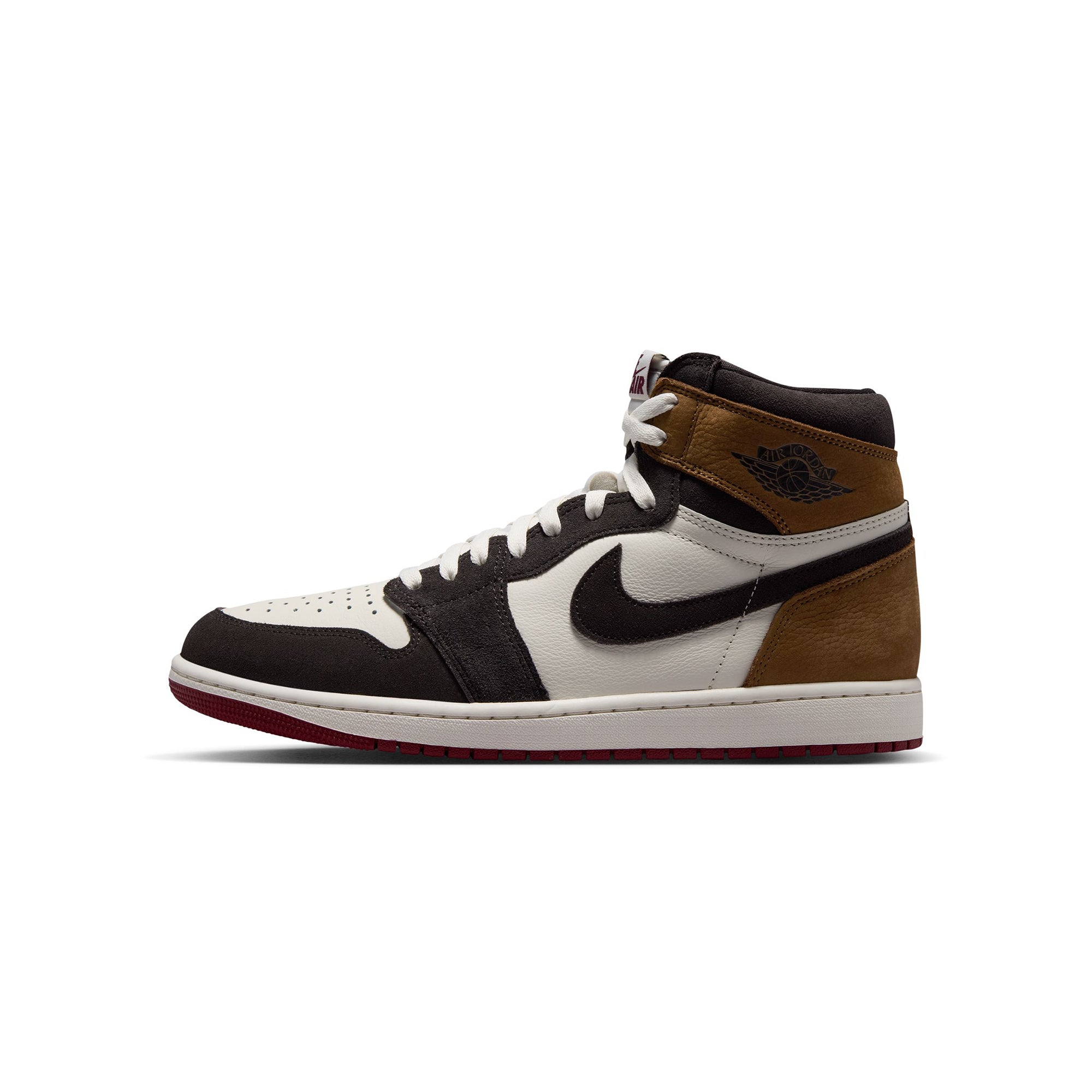 Shadow Brown/Team Red-lt British Tan Sneakers on a white background