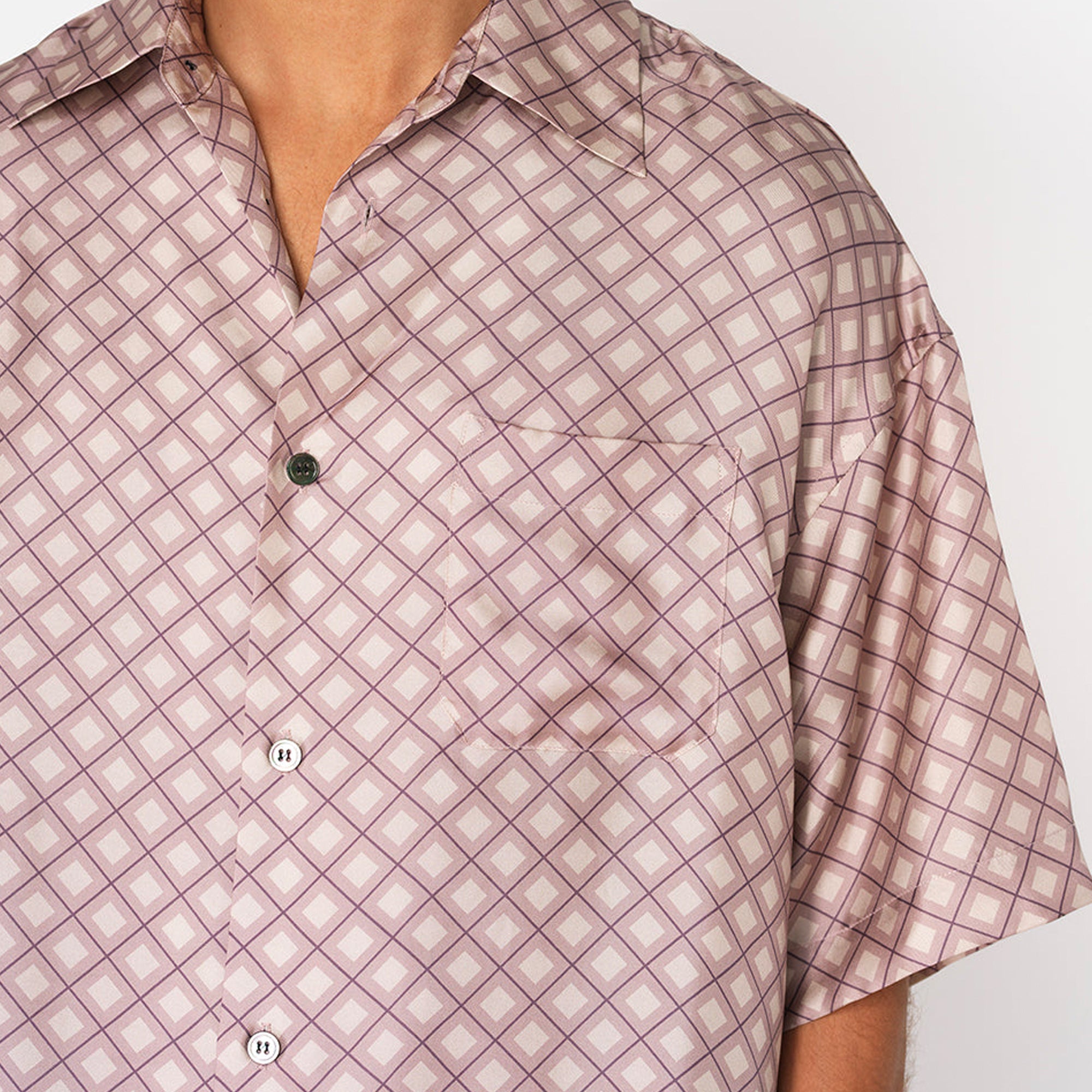 John Elliott Mens Silk SS Button Up Shirt – Extra Butter