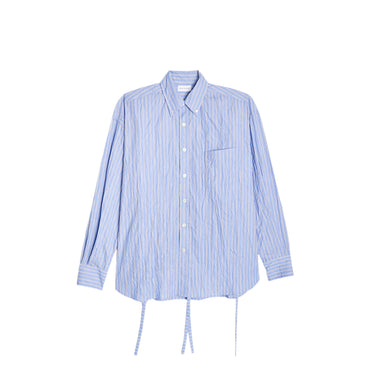 John Elliott Mens Crinkled Kimono Shirt 'Broker Stripe'