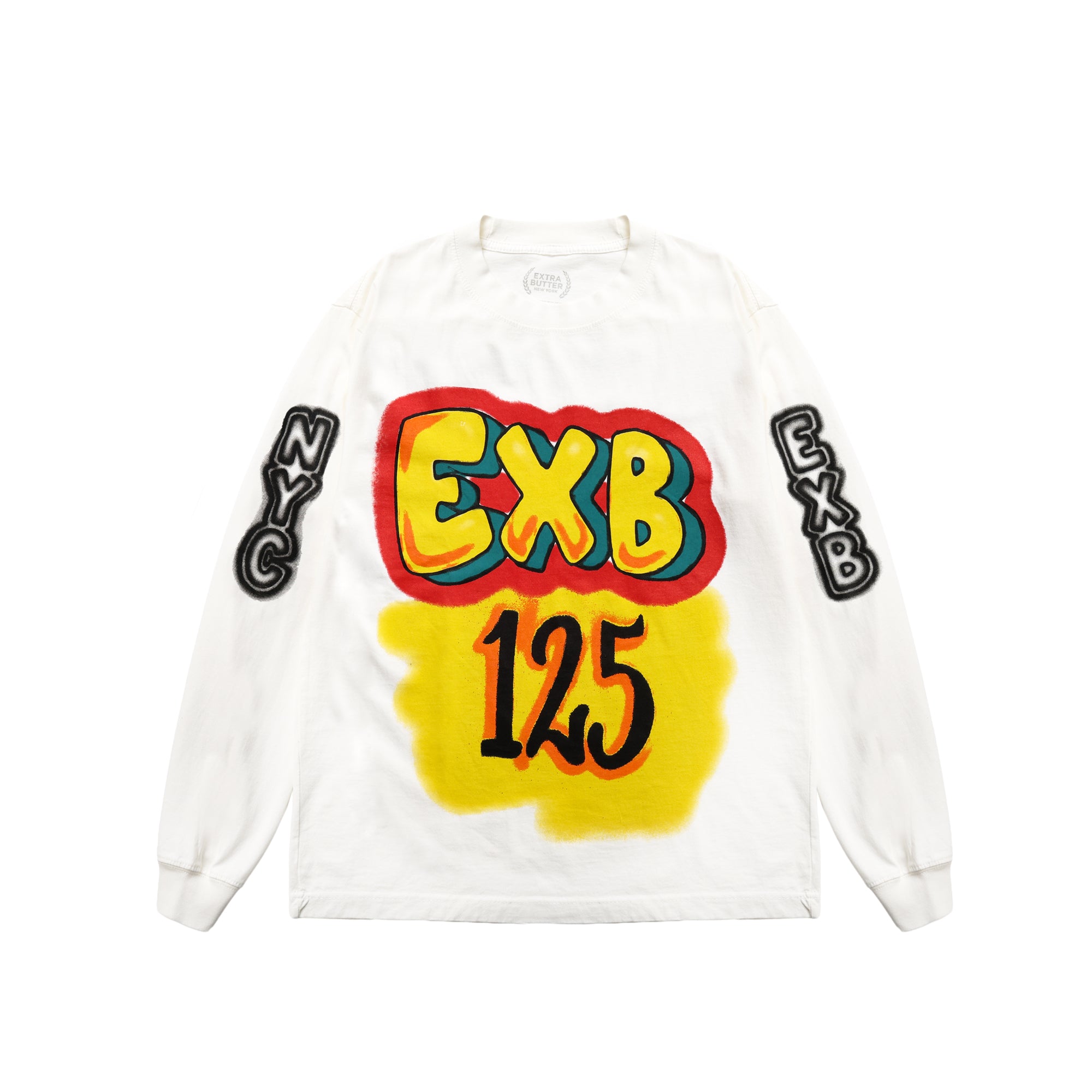 White Long-Sleeve T-Shirt on a white background