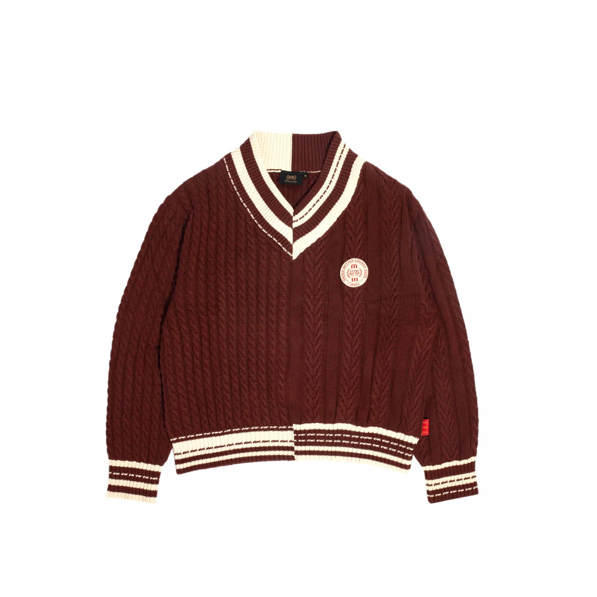 Extra Butter Cricket Club Cableknit Sweater card image