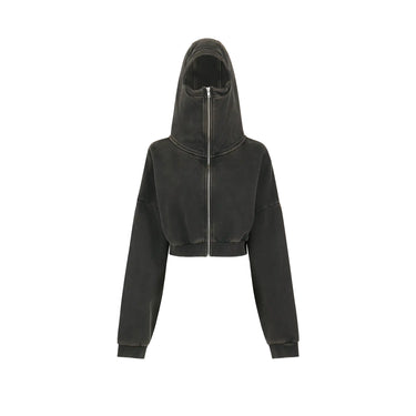 Entire Studios Womens Cropped Full Zip Hoodie