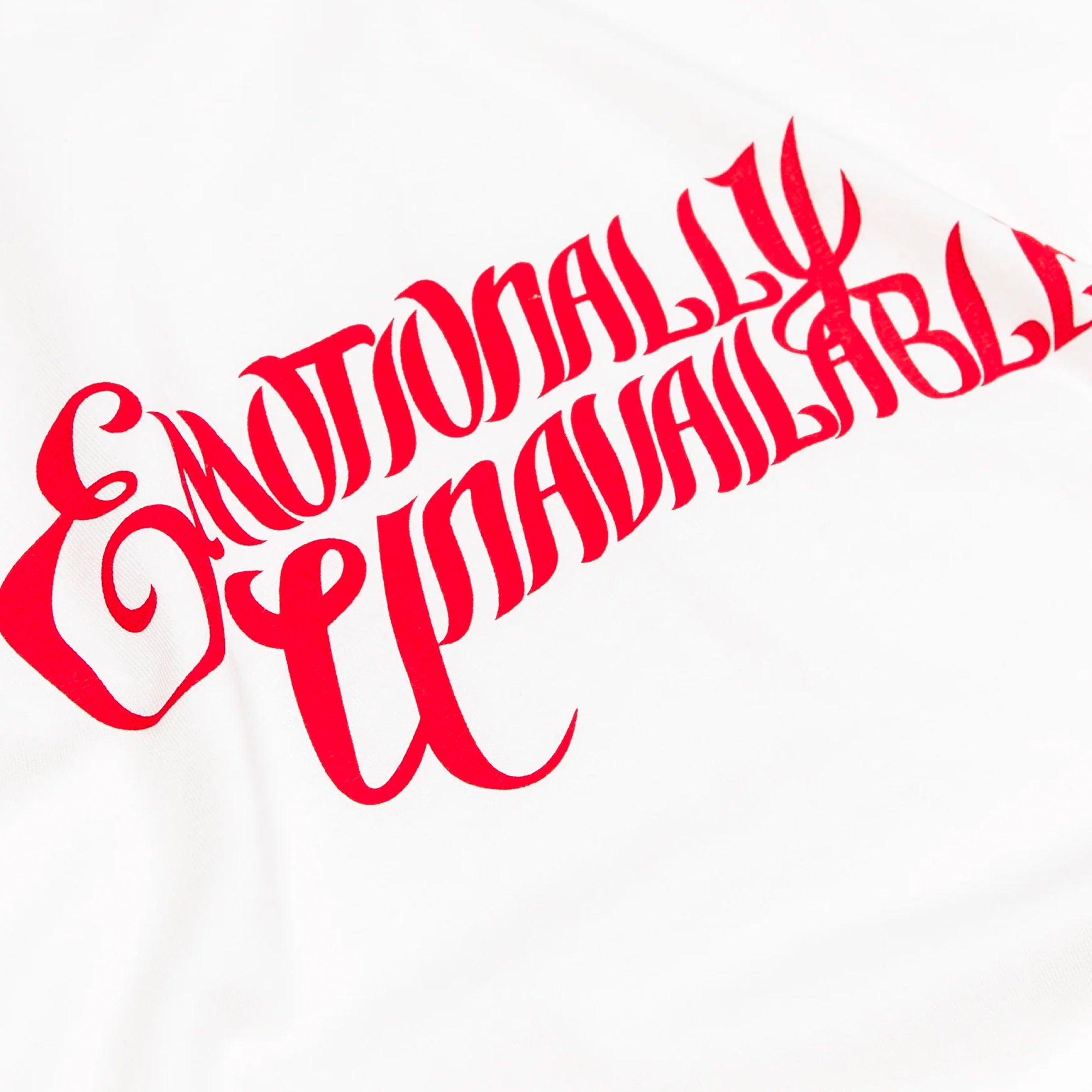 Emotionally Unavailable Mens Script SS Tee