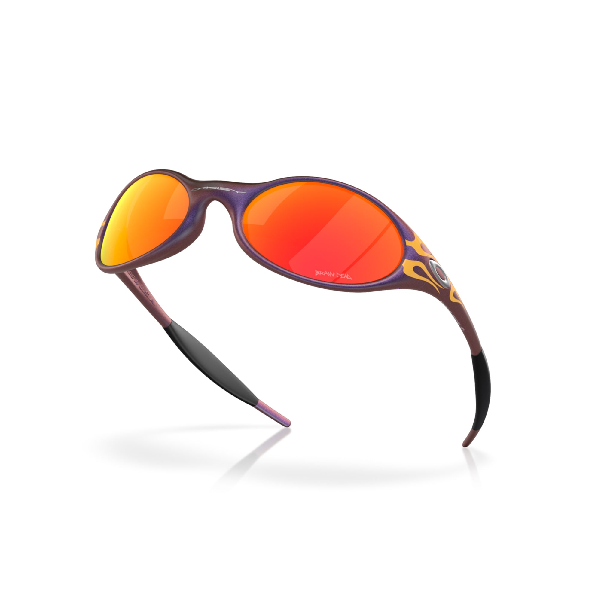 Oakley x Brain Dead Eye Jacket Flames w/ Prizm Ruby Sunglasses