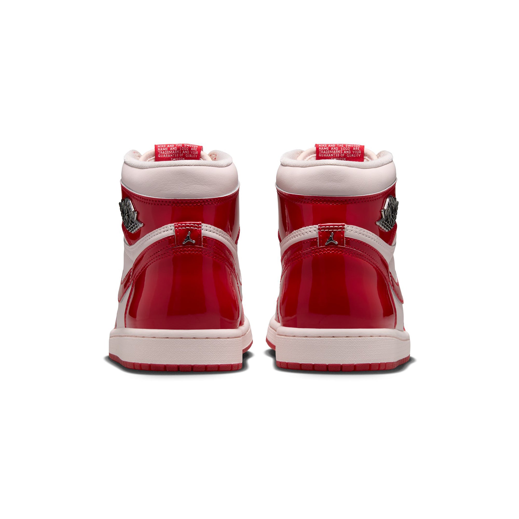 University Red/Metallic Silver Sneakers on a white background