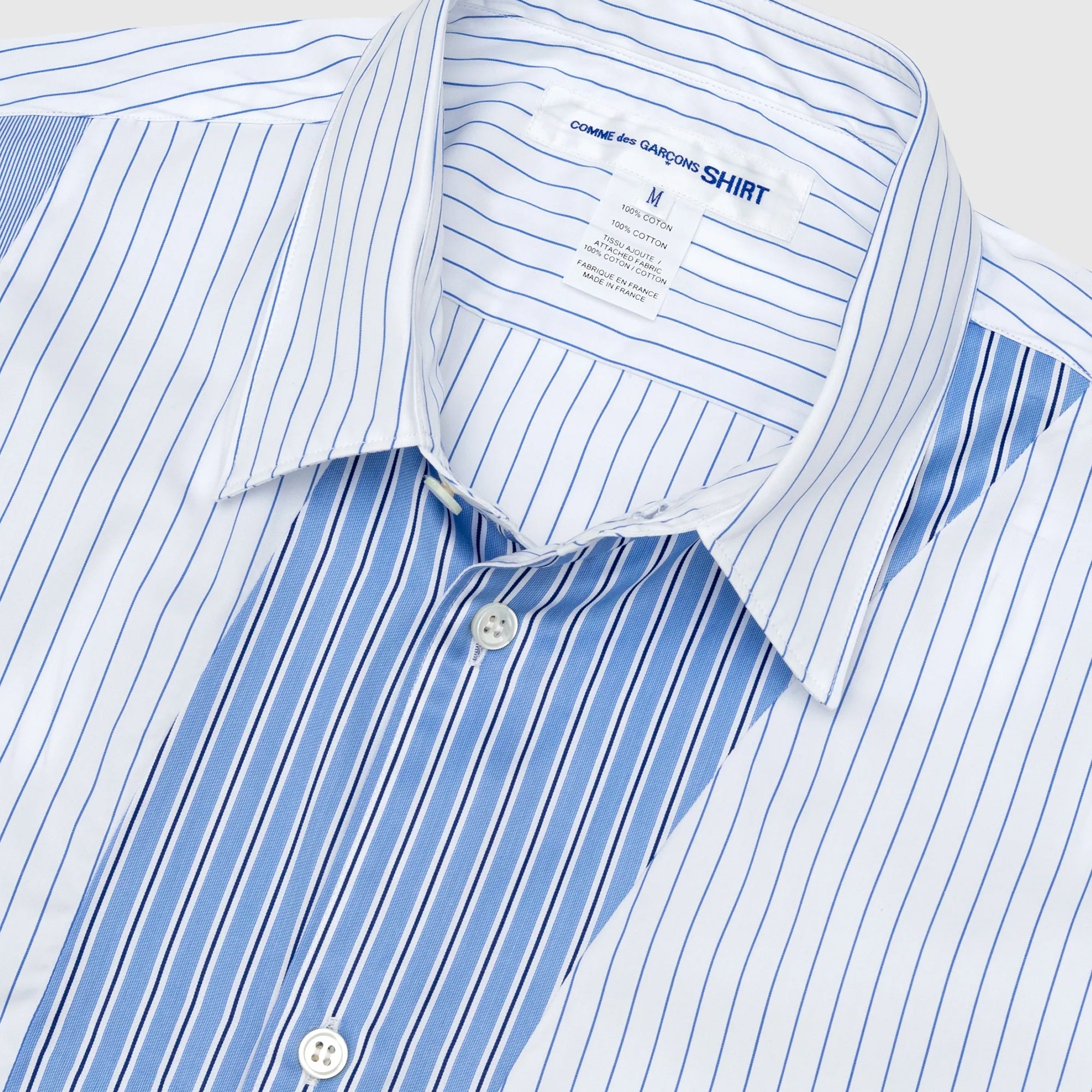 Comme des Garcons Shirt Mens Cotton Poplin Stripe Shirt Extra Butter Comme des Garcons Shirt Mens Cotton Poplin Stripe Shirt Extra Butter