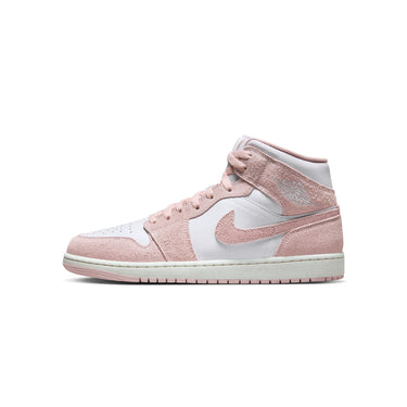 Air Jordan Mens 1 Mid SE "Pink Suede" Shoes