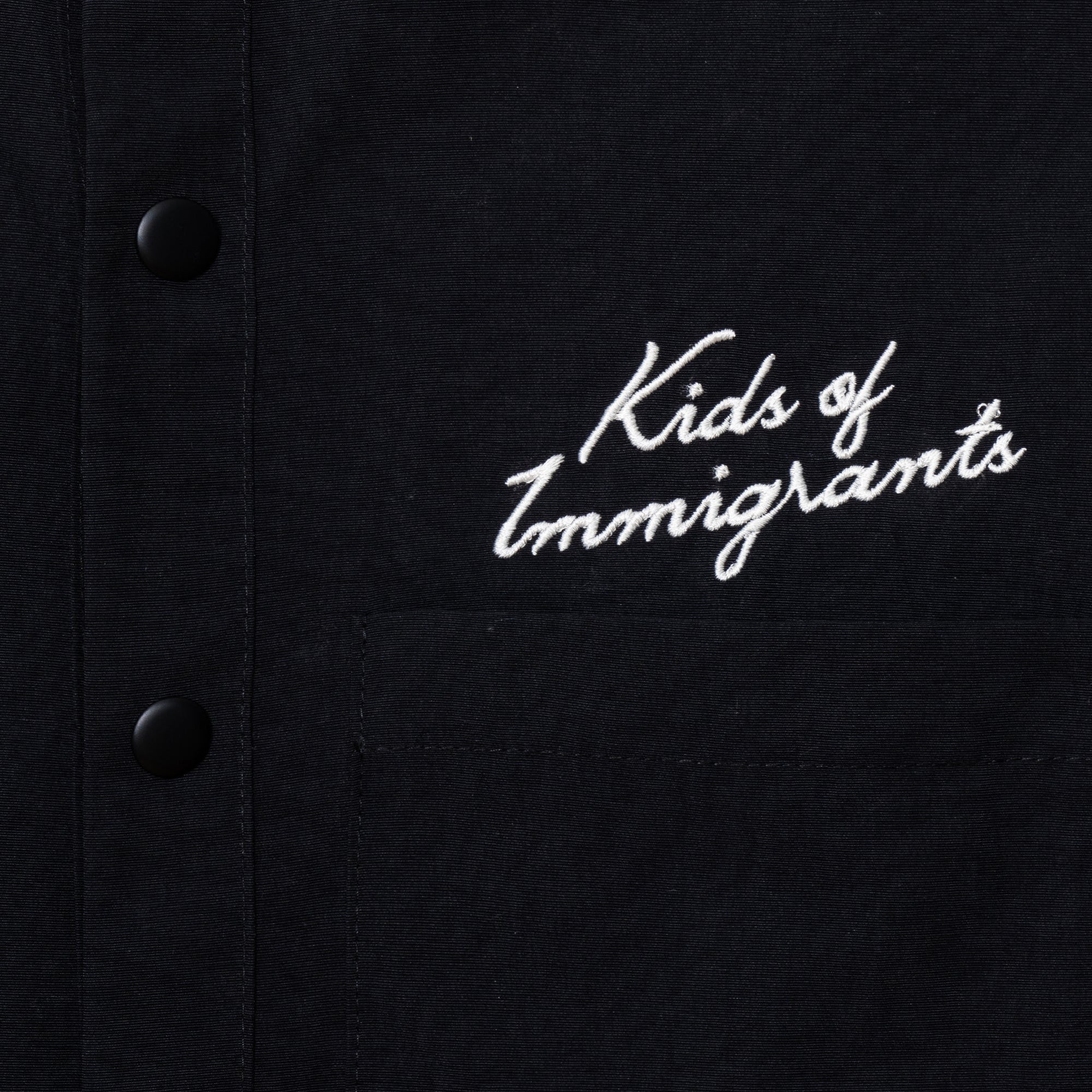 Kids of Immigrants Mens Script Nylon Shirt Jacket