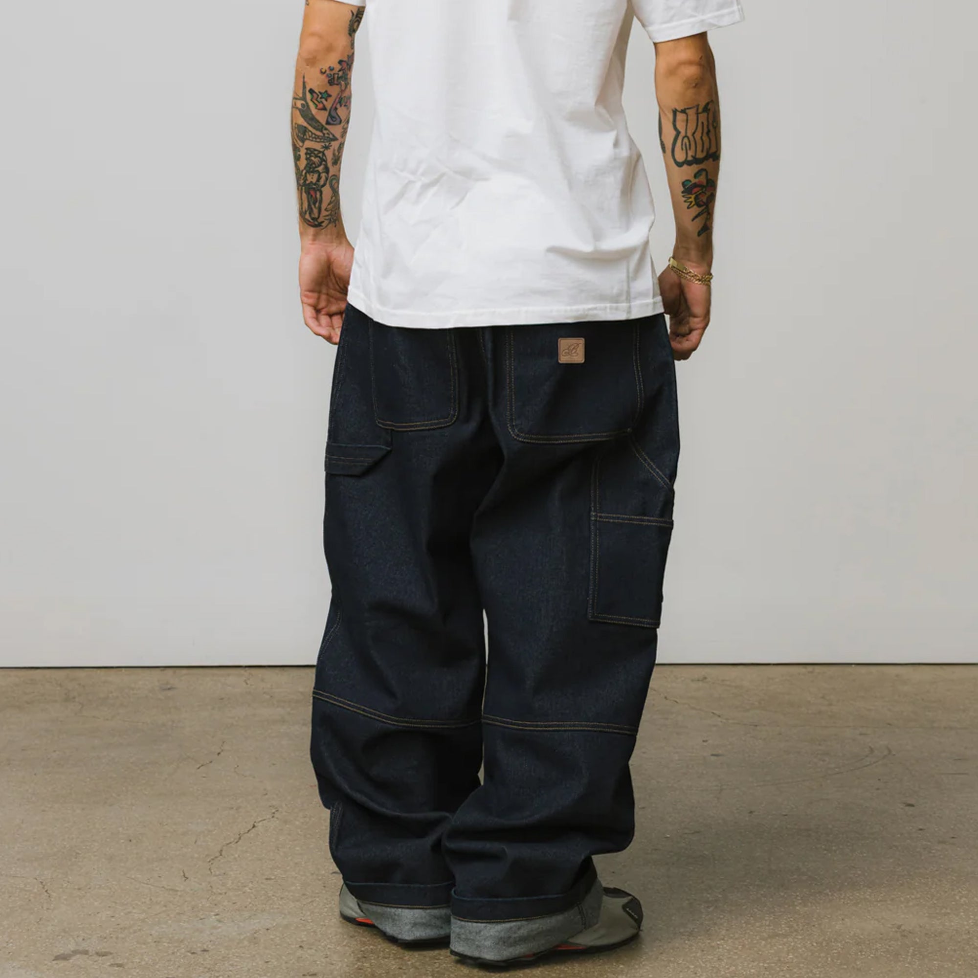 Brigade Mens Raw Denim Double Knee Carpenter Pants