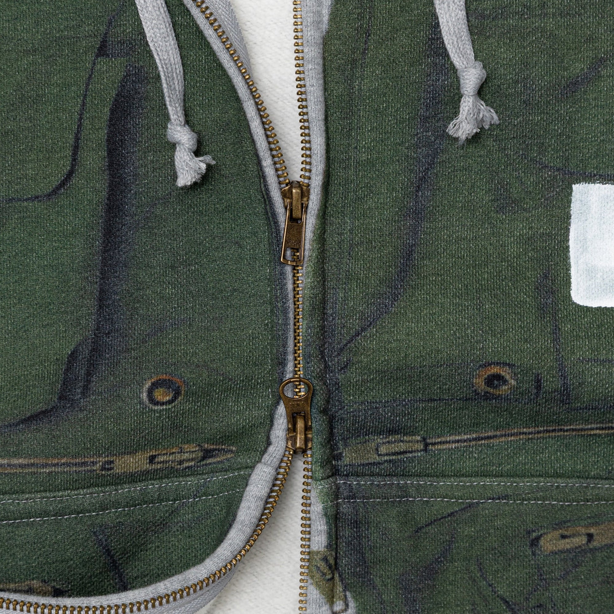 Brigade Mens Tromp-L'Oeil Vest Zip Hoodie