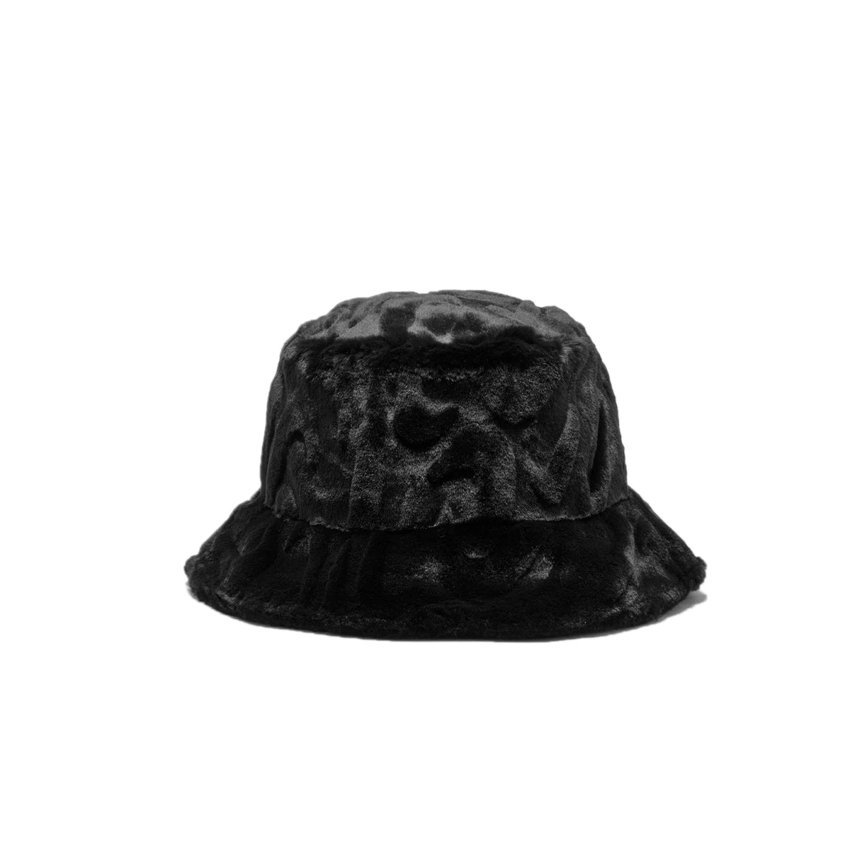 NEW Nike Swoosh Faux Fur Cozy Soft Plush Black Bucket Hat Size Medium (M) Nike Sherpa Hat Feaux Fur Black Baseball Cap Adjustable  main image 2