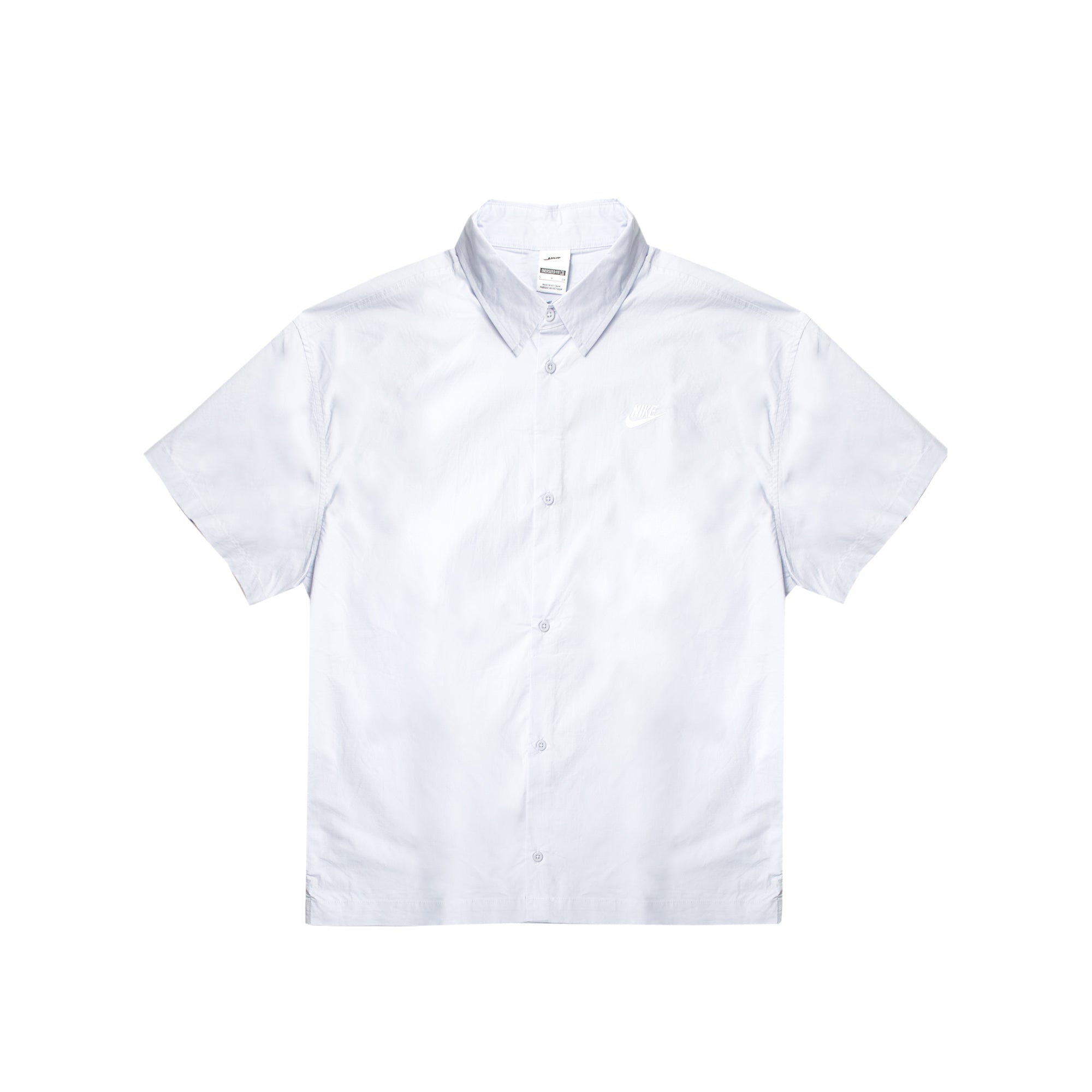 Nike Club Short Sleeve Button-Up Oversize Shirt in Ghost/White at Nordstrom, Size Medium