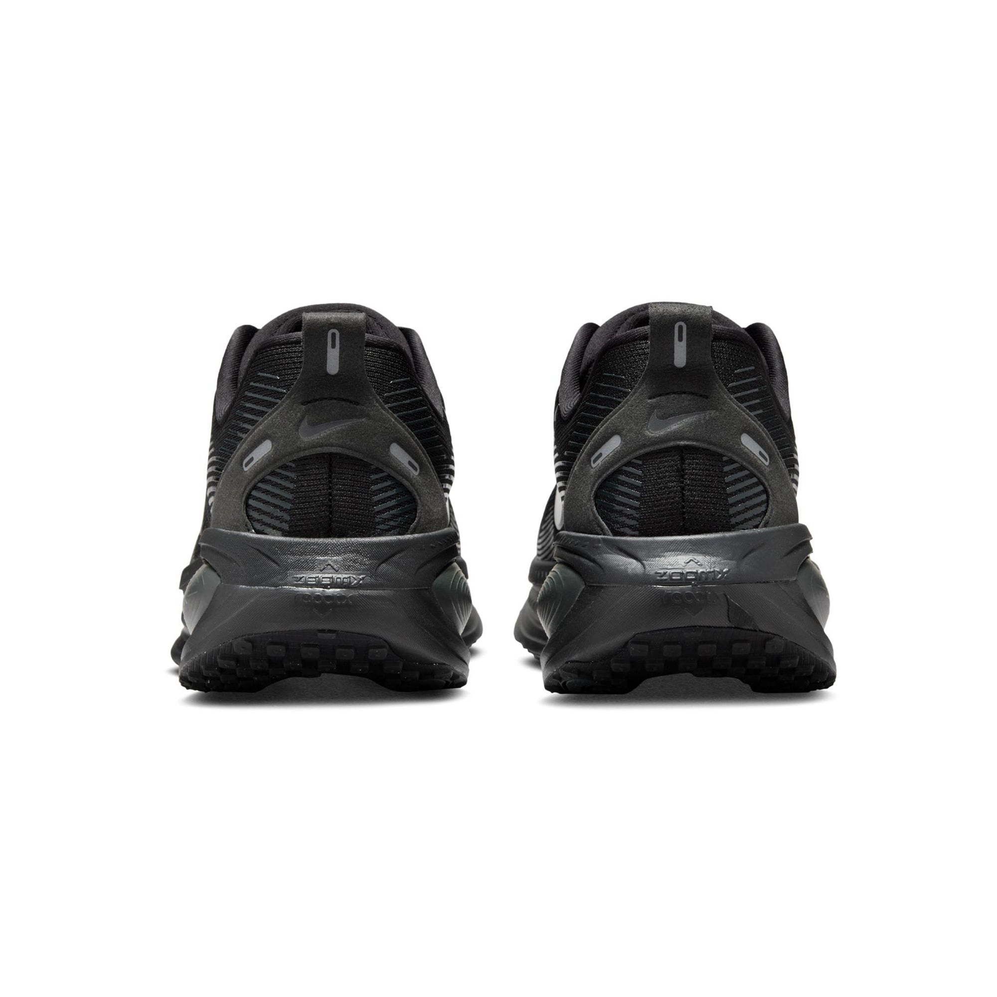 black sneakers on a white background