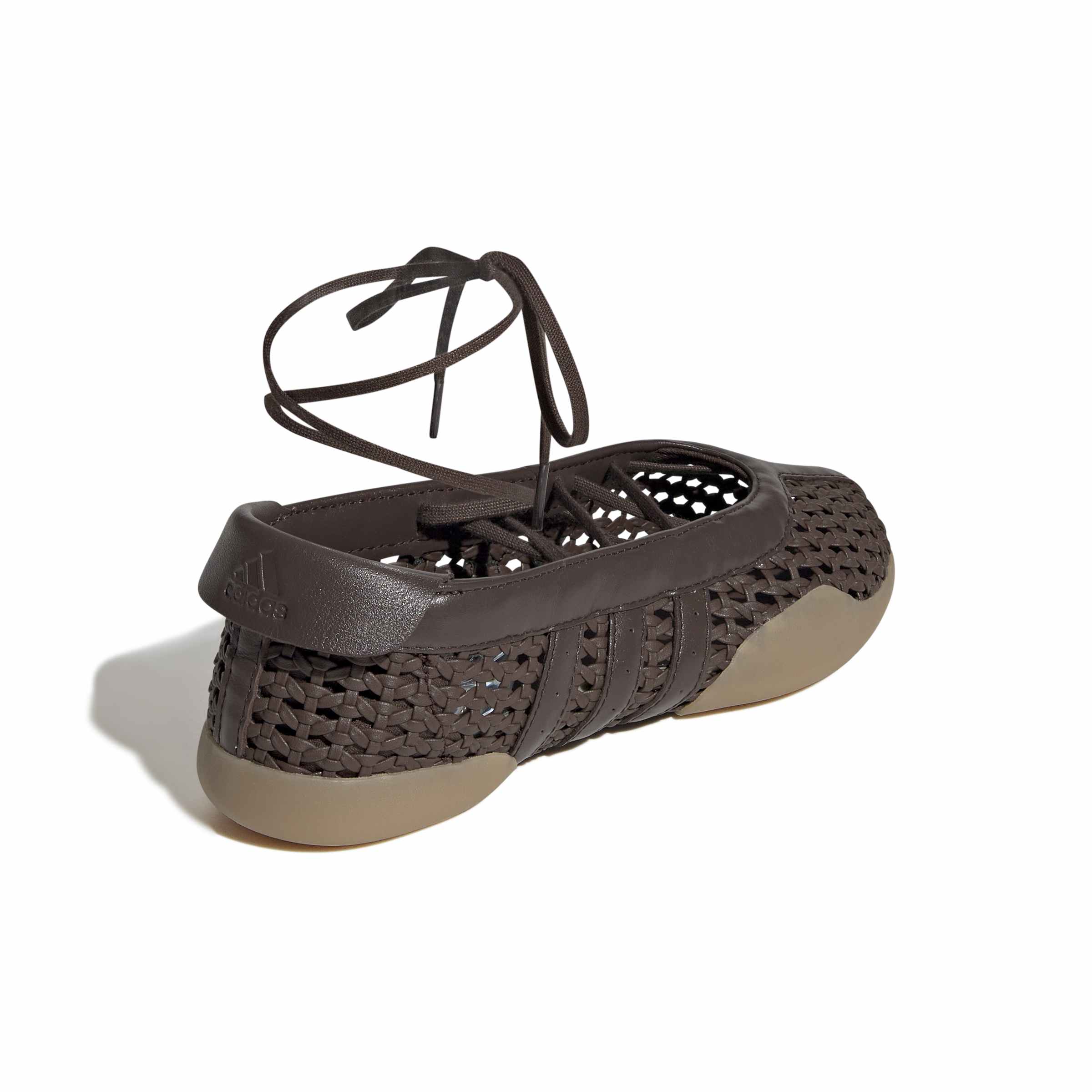 brown ballet sneakers on a white background