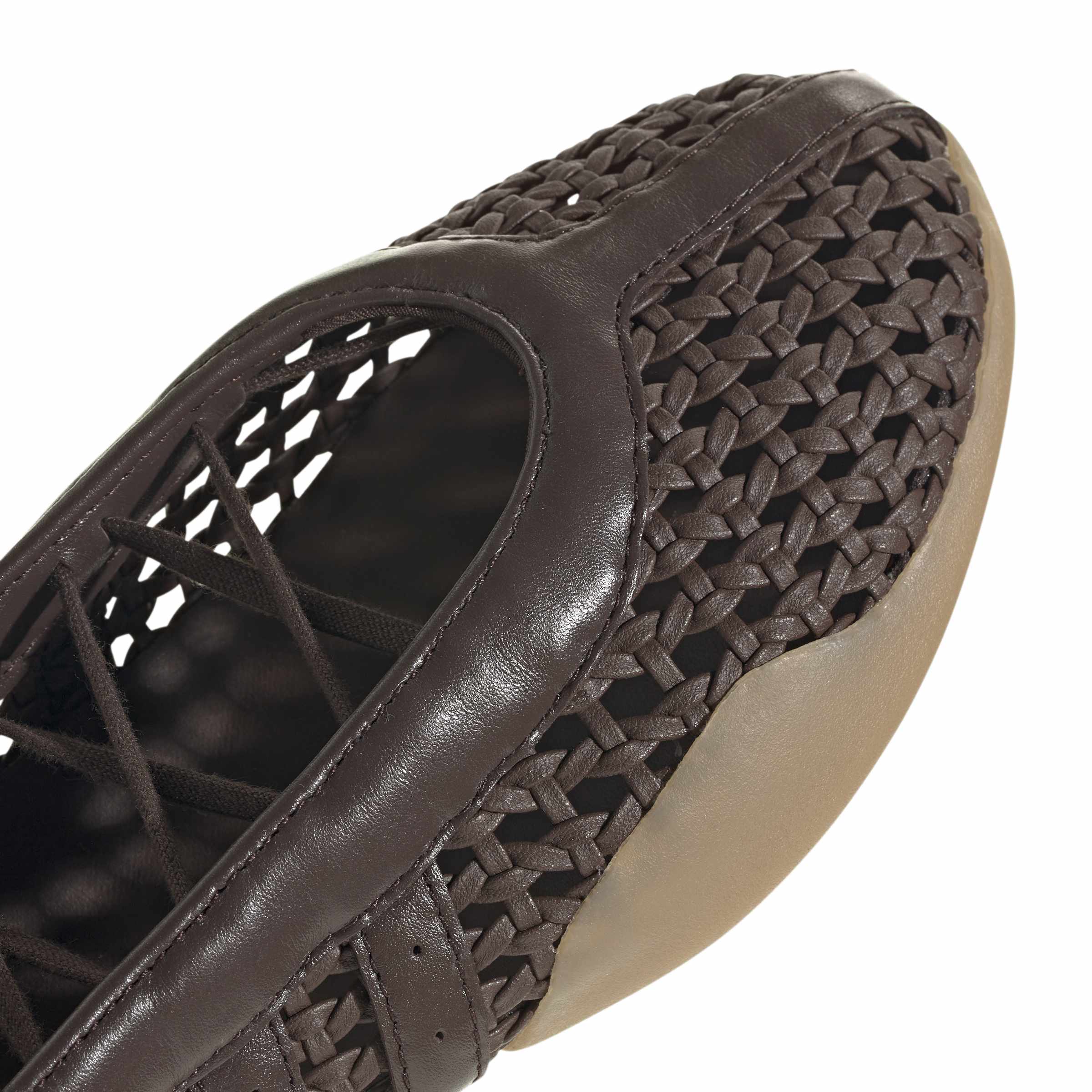 brown ballet sneakers on a white background