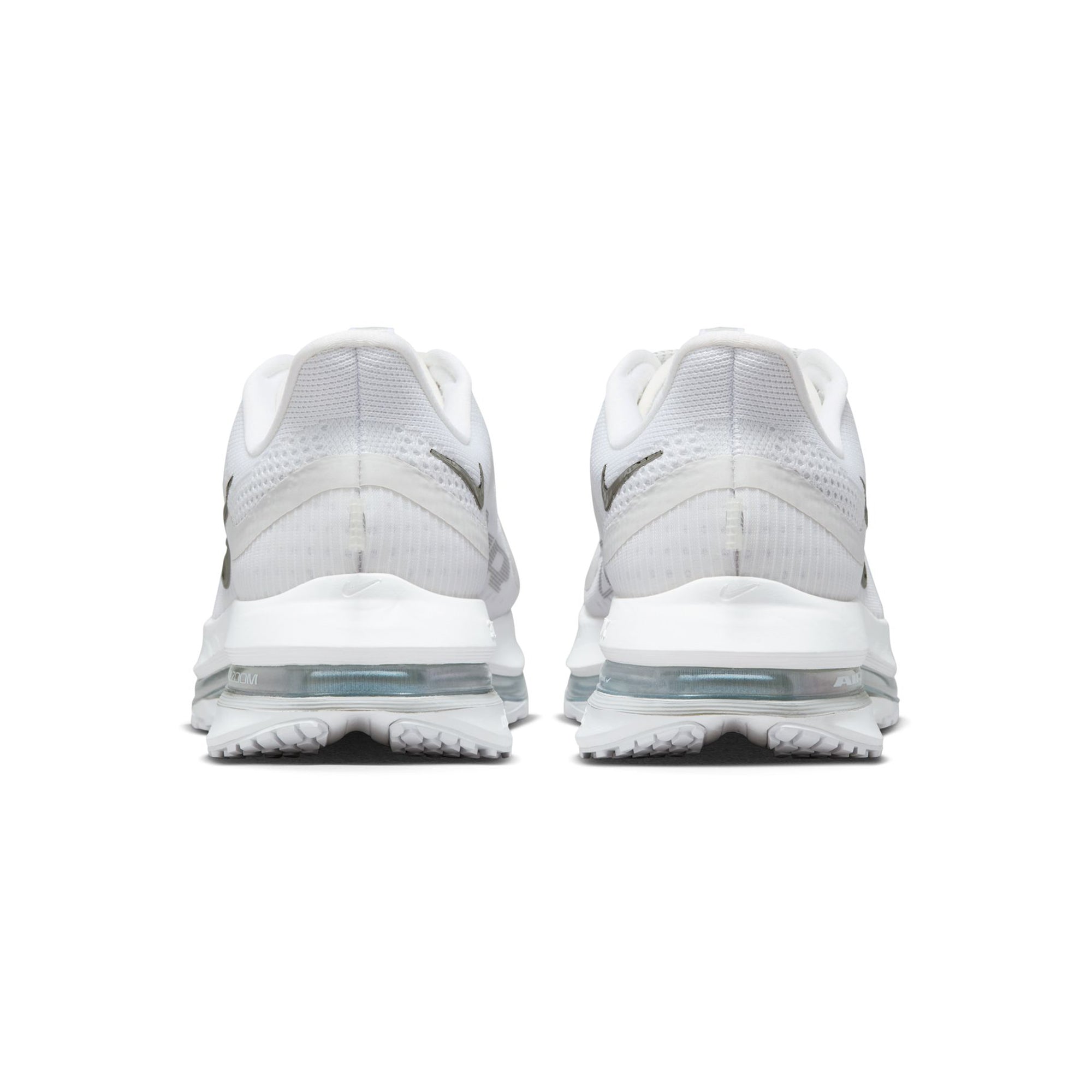 White/metallic Silver-metallic Silver Sneakers on a white background