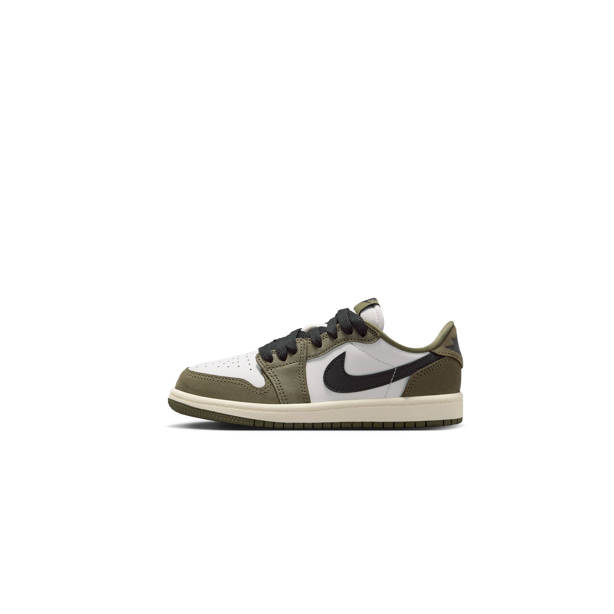 Air Jordan 1 Little Kids Retro Low "Medium Olive" Shoes card image