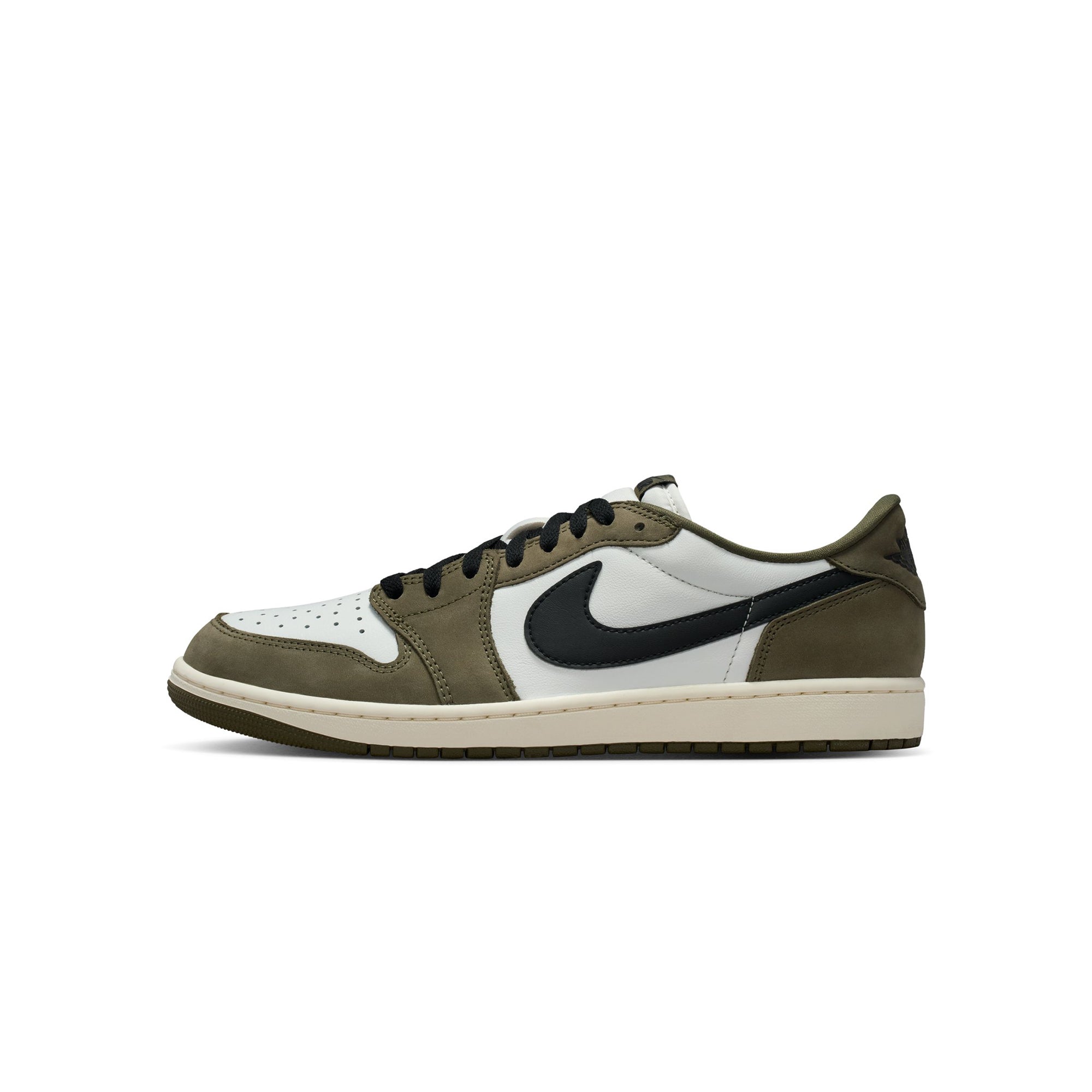 Air Jordan 1 Mens Retro Low "Medium Olive" Shows card image