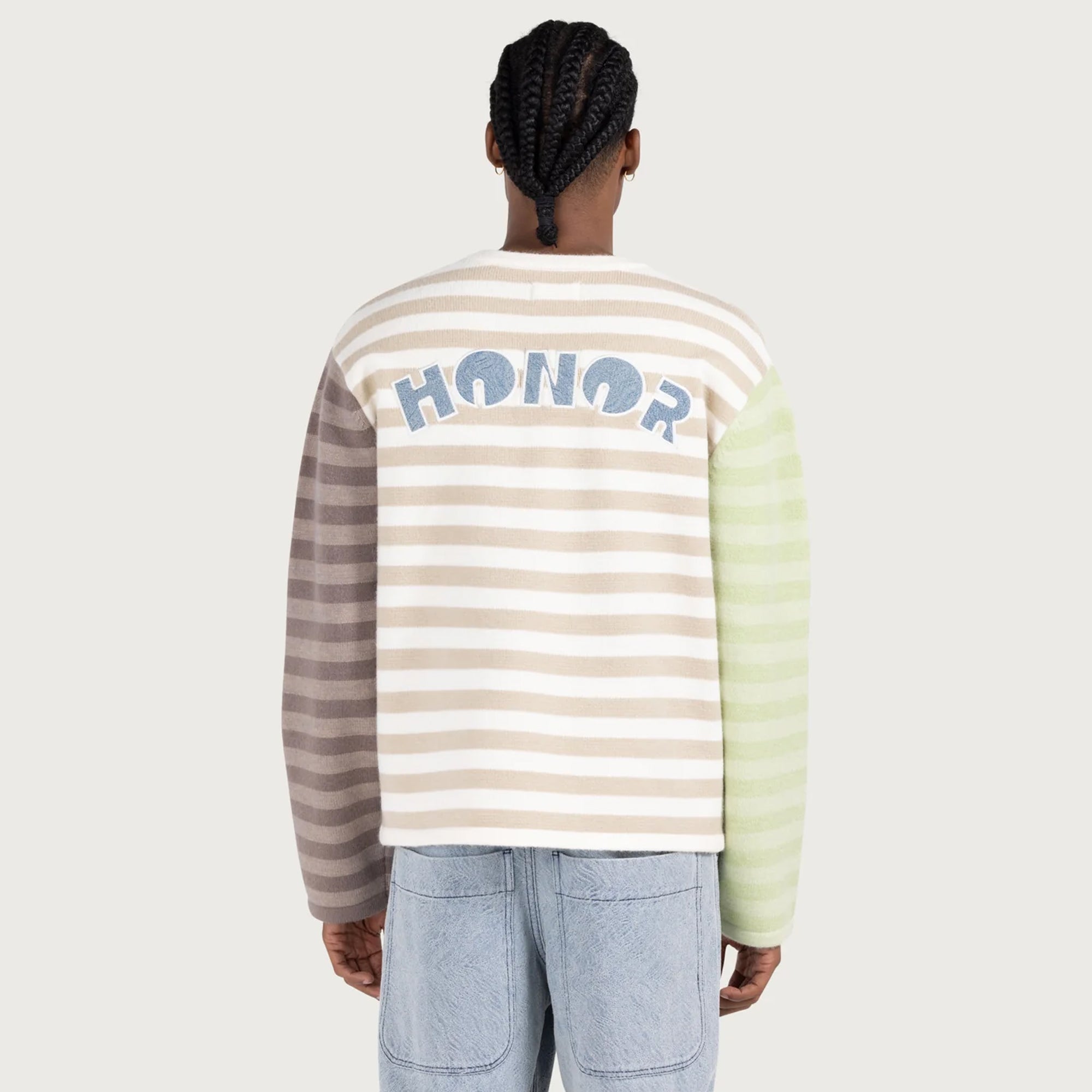 Honor The Gift Mens Multi Stripe Crew Longsleeve