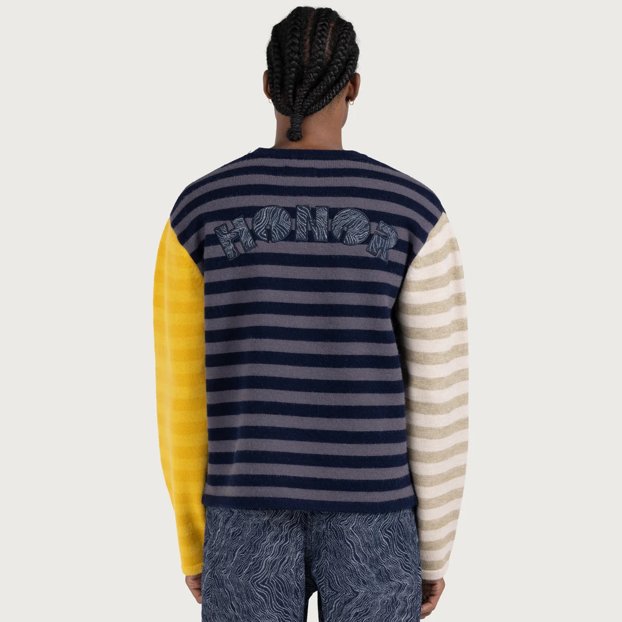 Honor The Gift Mens Multi Stripe Crew Longsleeve