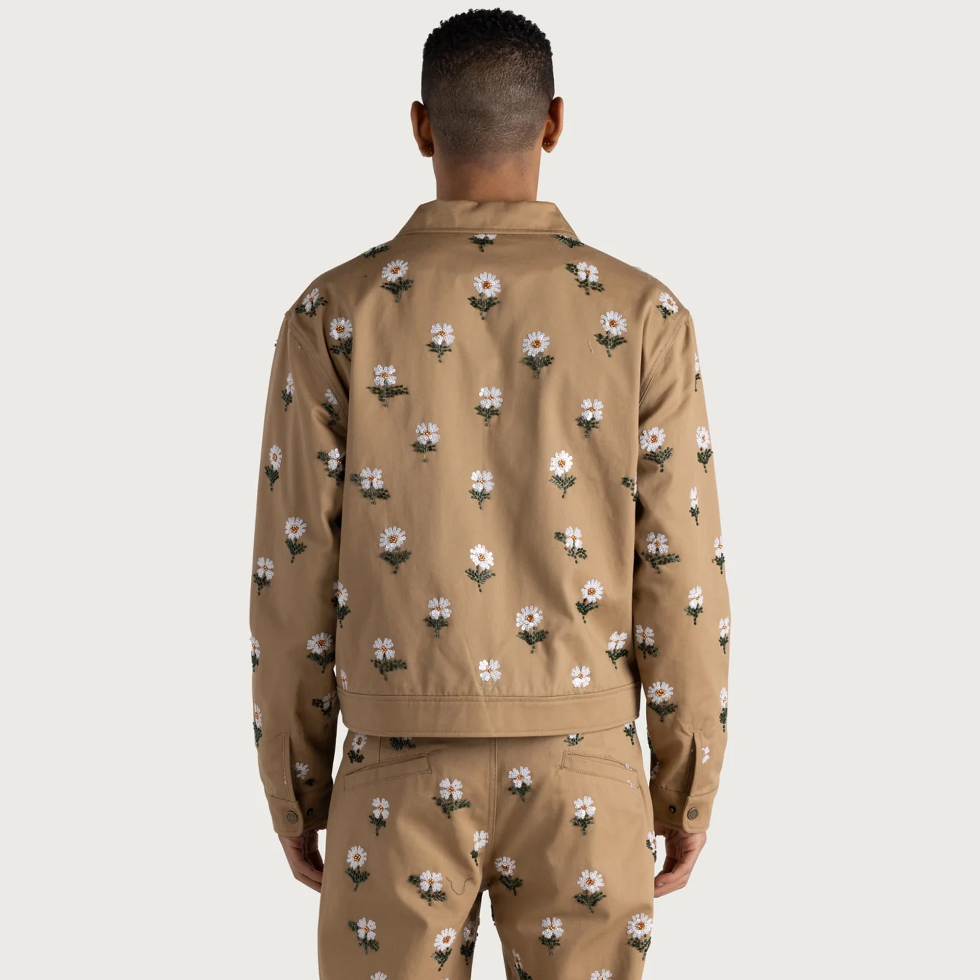 Honor The Gift Mens Flowers Beaded Jacket