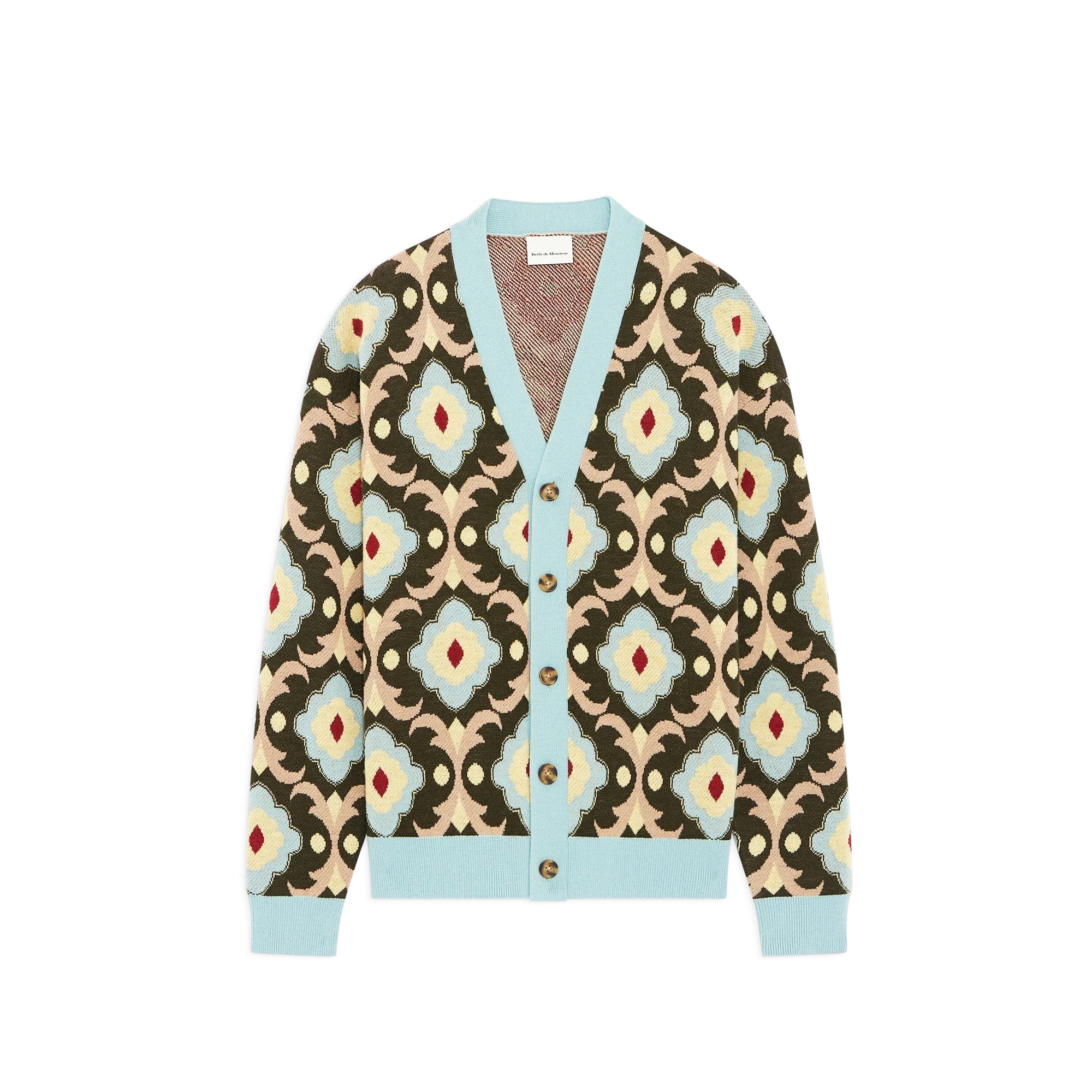 Drole De Monsieur Mens La Maille Tapisserie Knit Cardigan card image