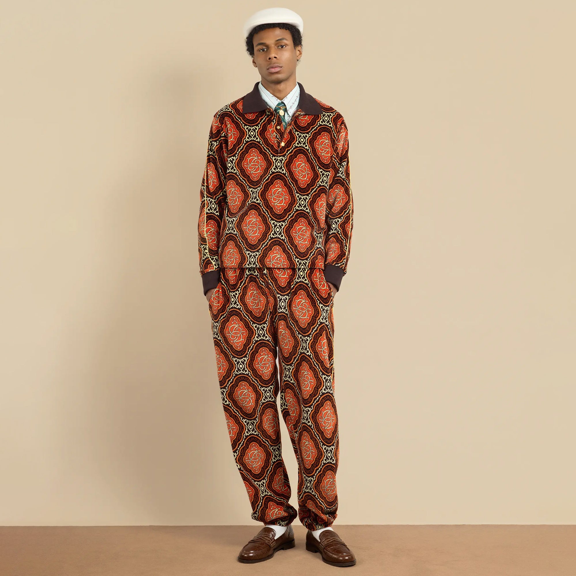 Drole De Monsieur Mens Le Polo Velours Medaillon Shirt