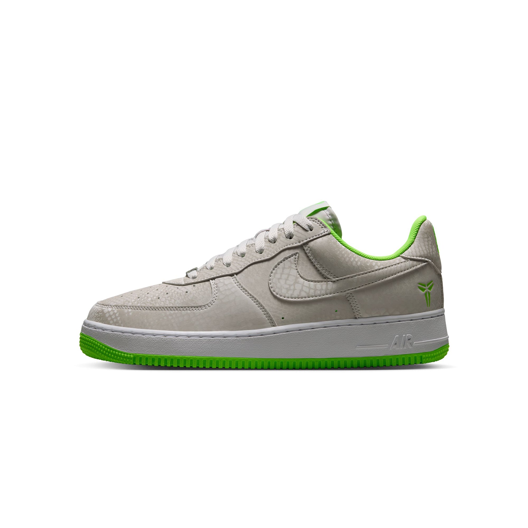 Vast Grey/electric Green-white Sneakers on a white background