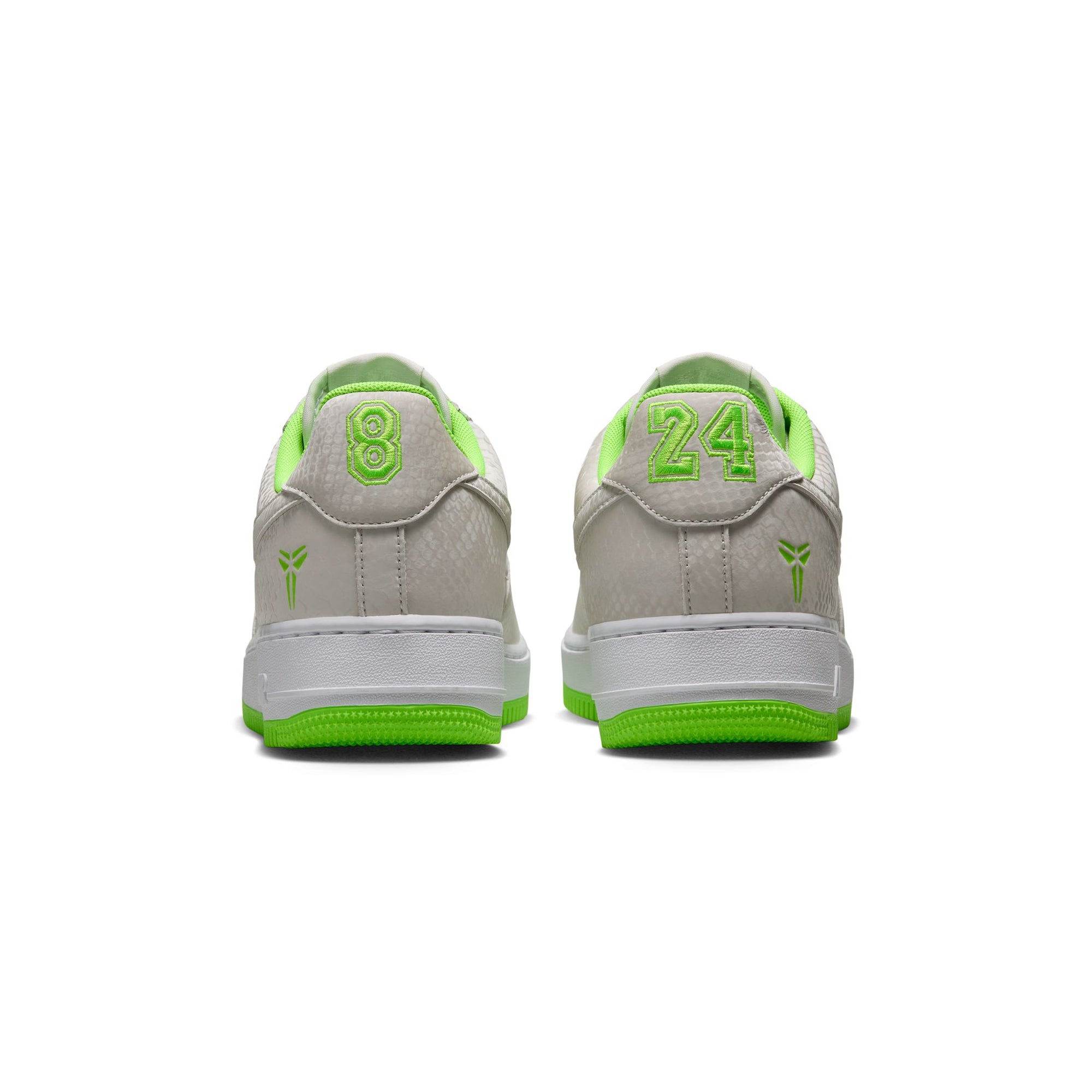Vast Grey/electric Green-white Sneakers on a white background