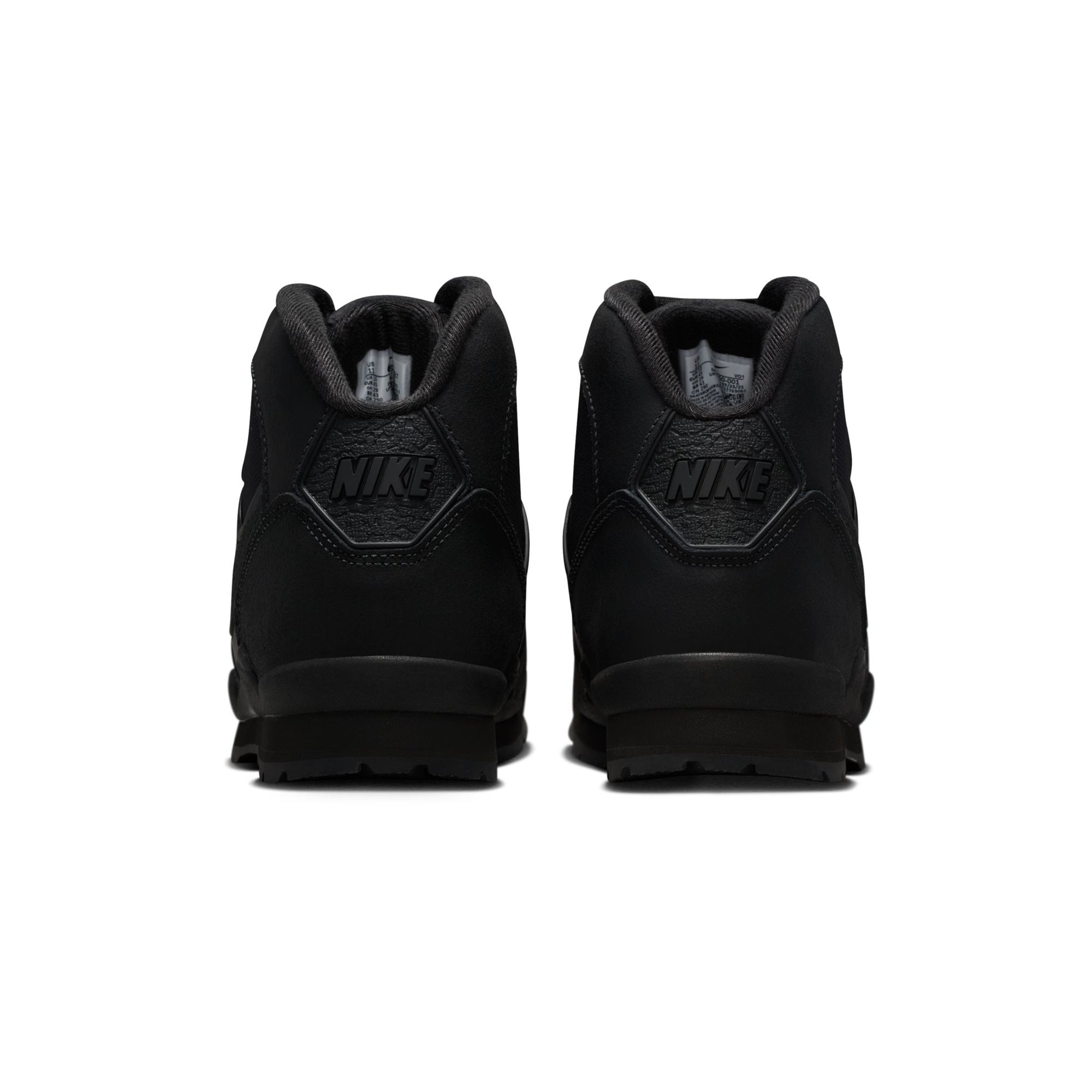black sneaker boots on a white background