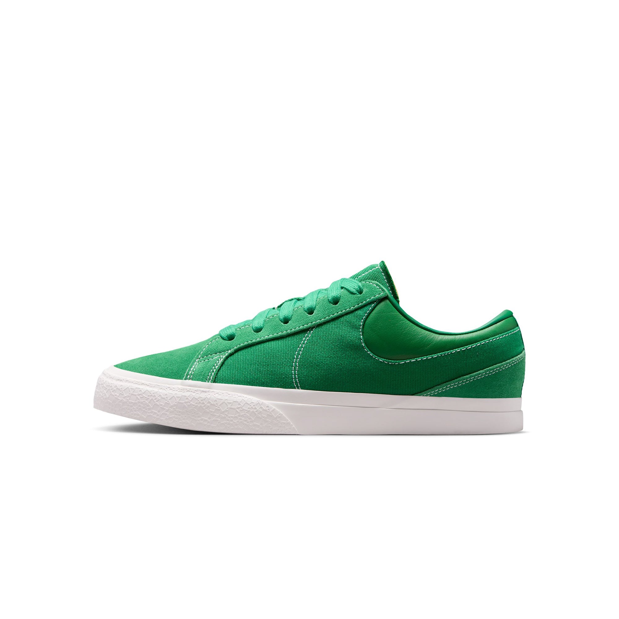 pine green and white sneakers on a white background