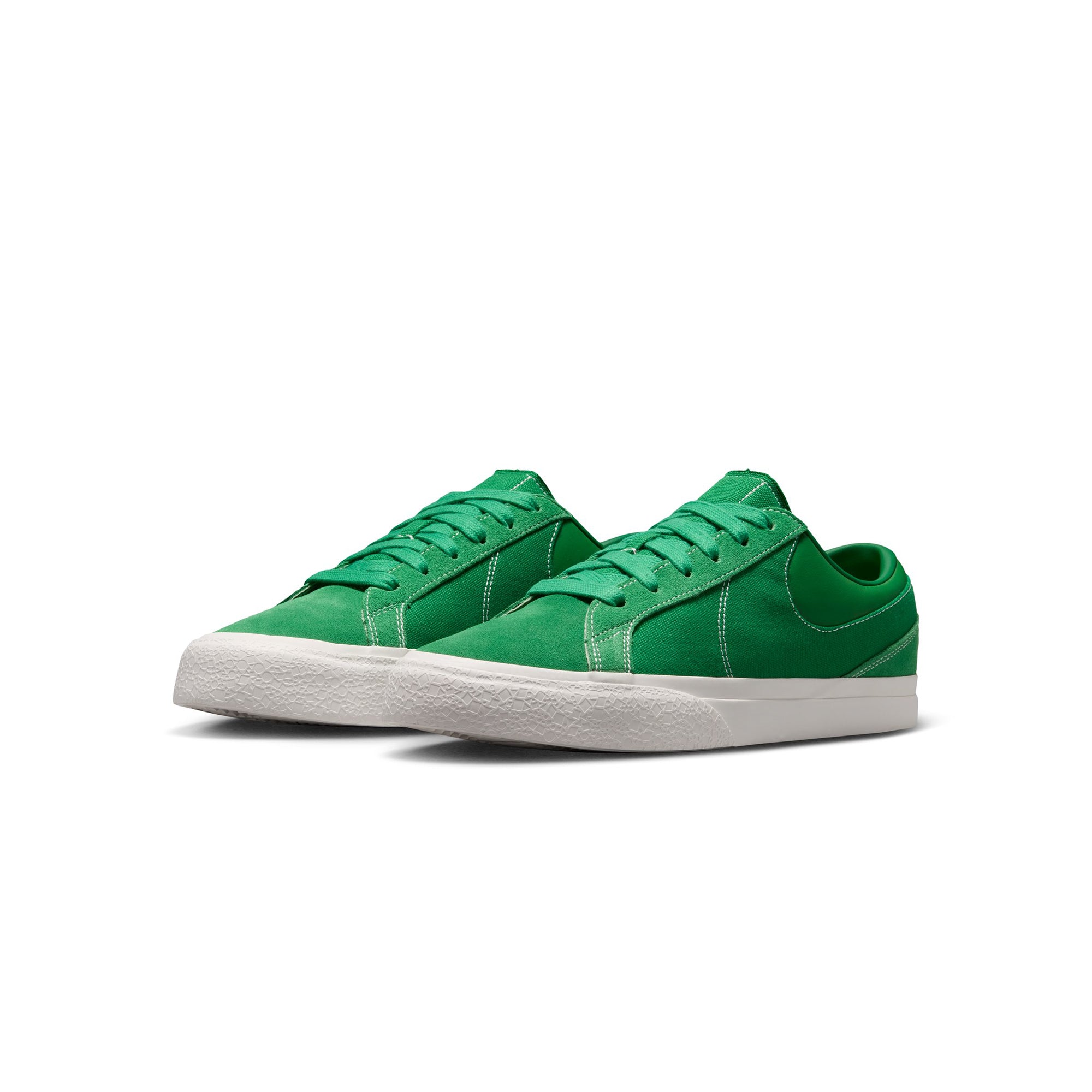 pine green and white sneakers on a white background