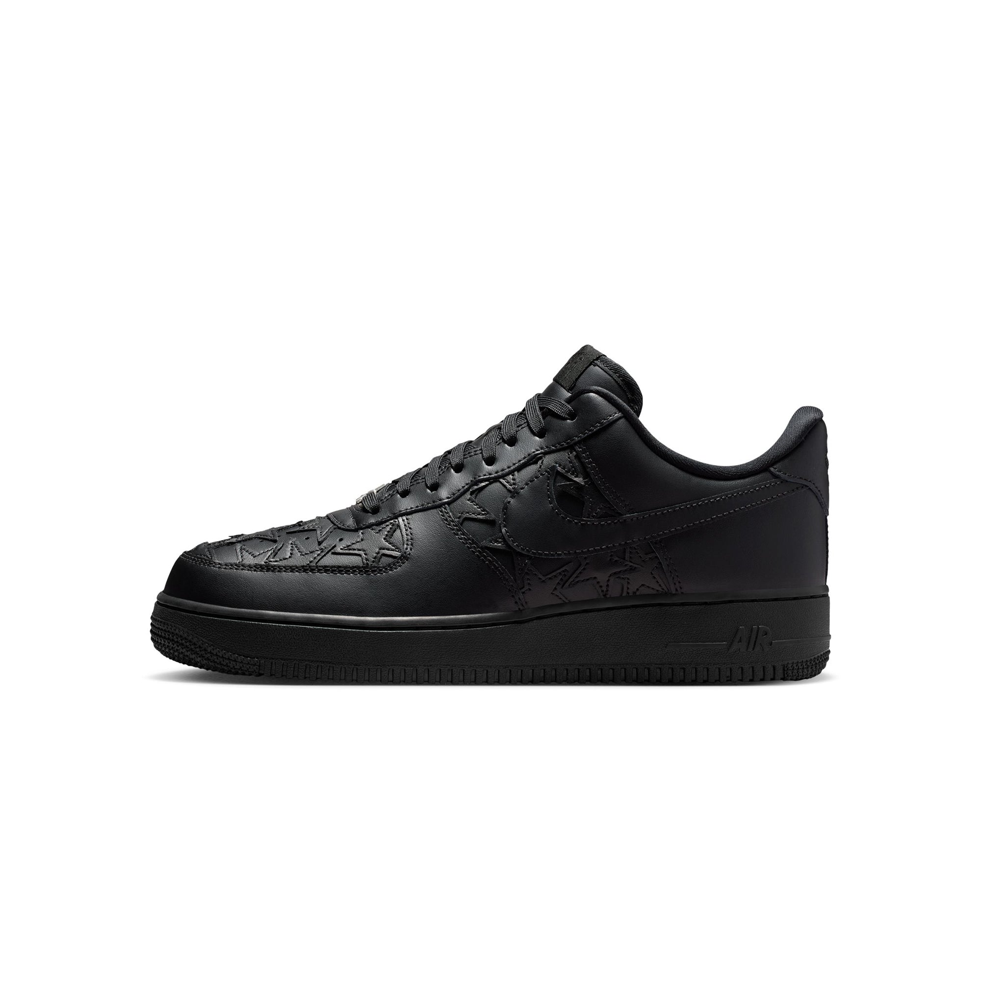 black sneakers on a white background