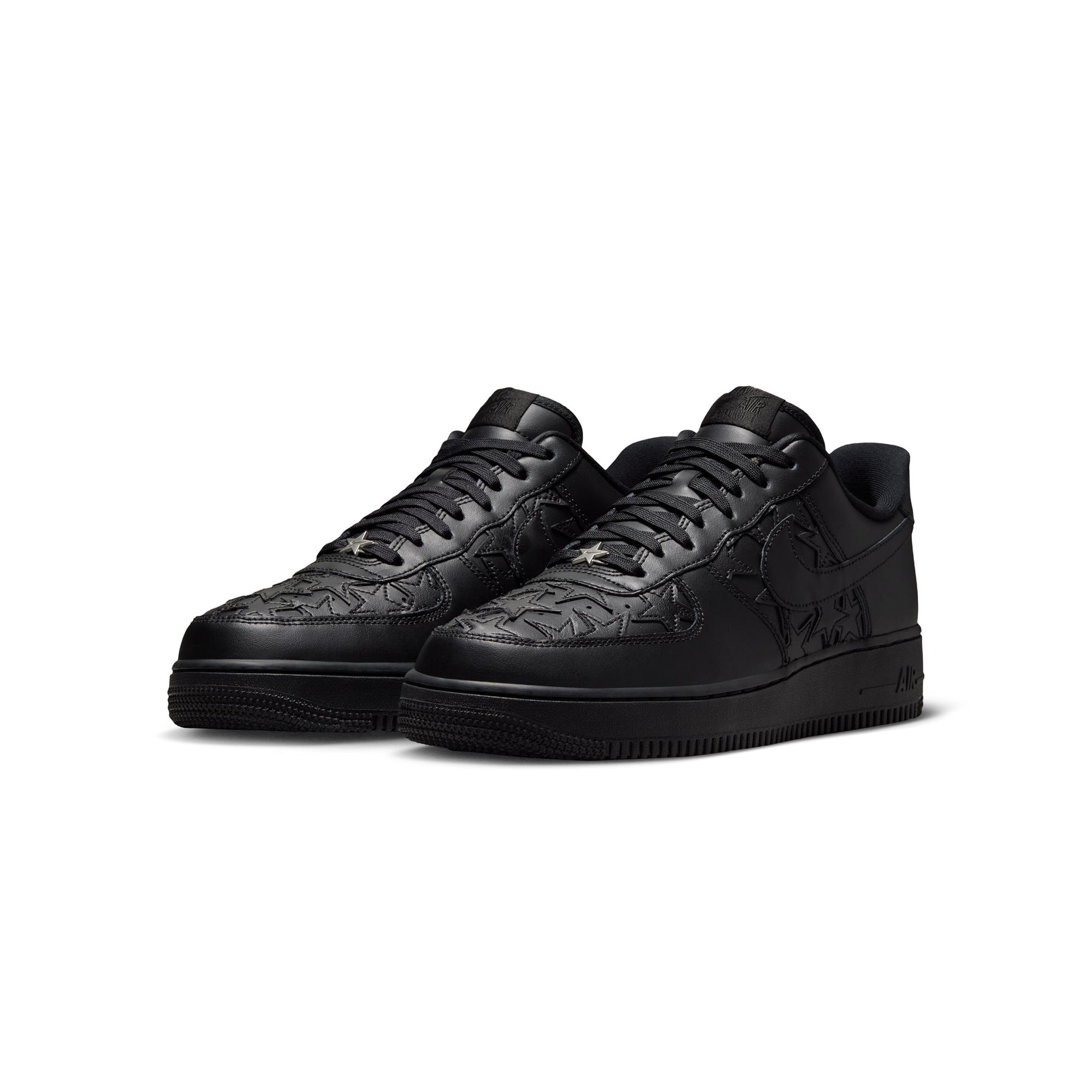black sneakers on a white background