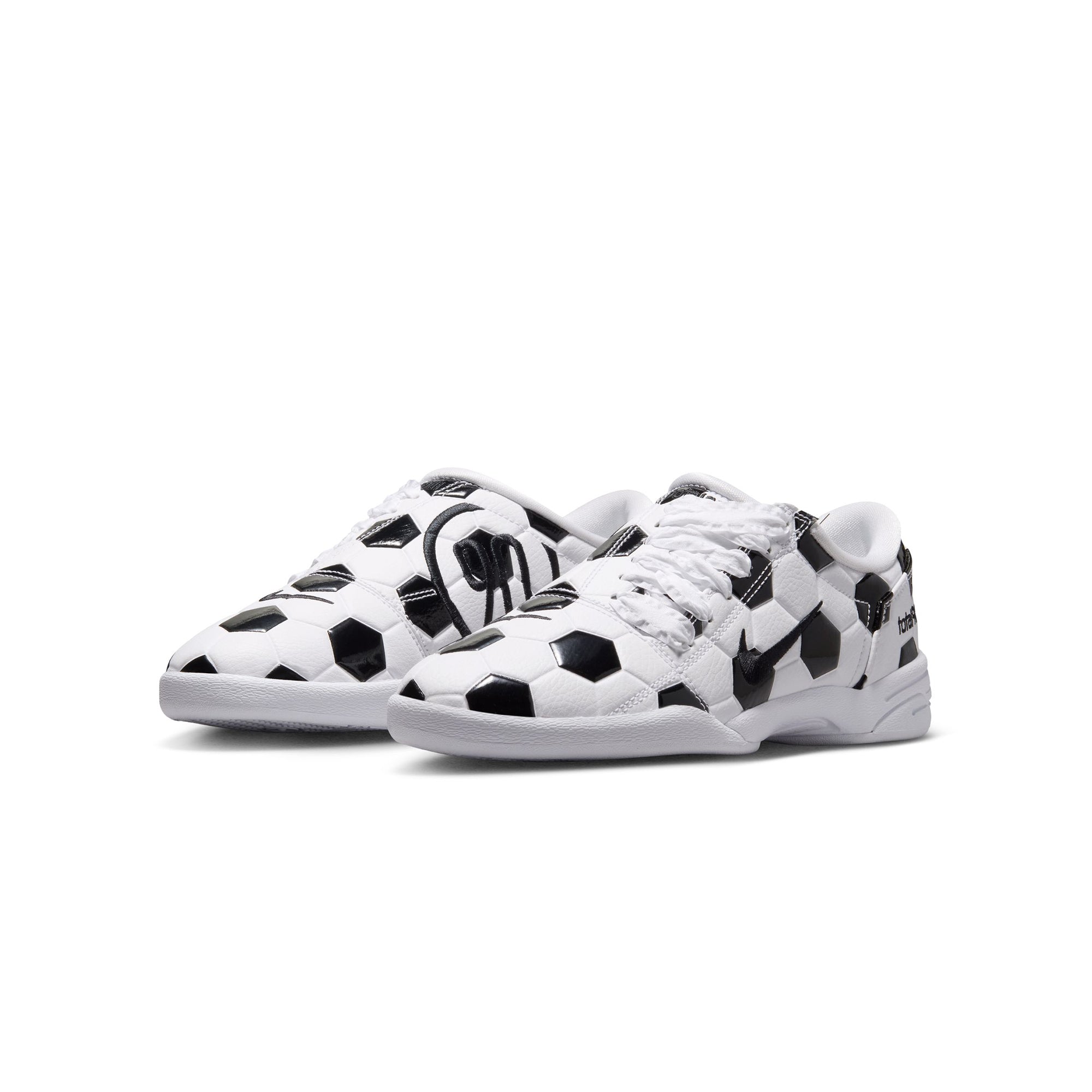 White/black Sneakers on a white background