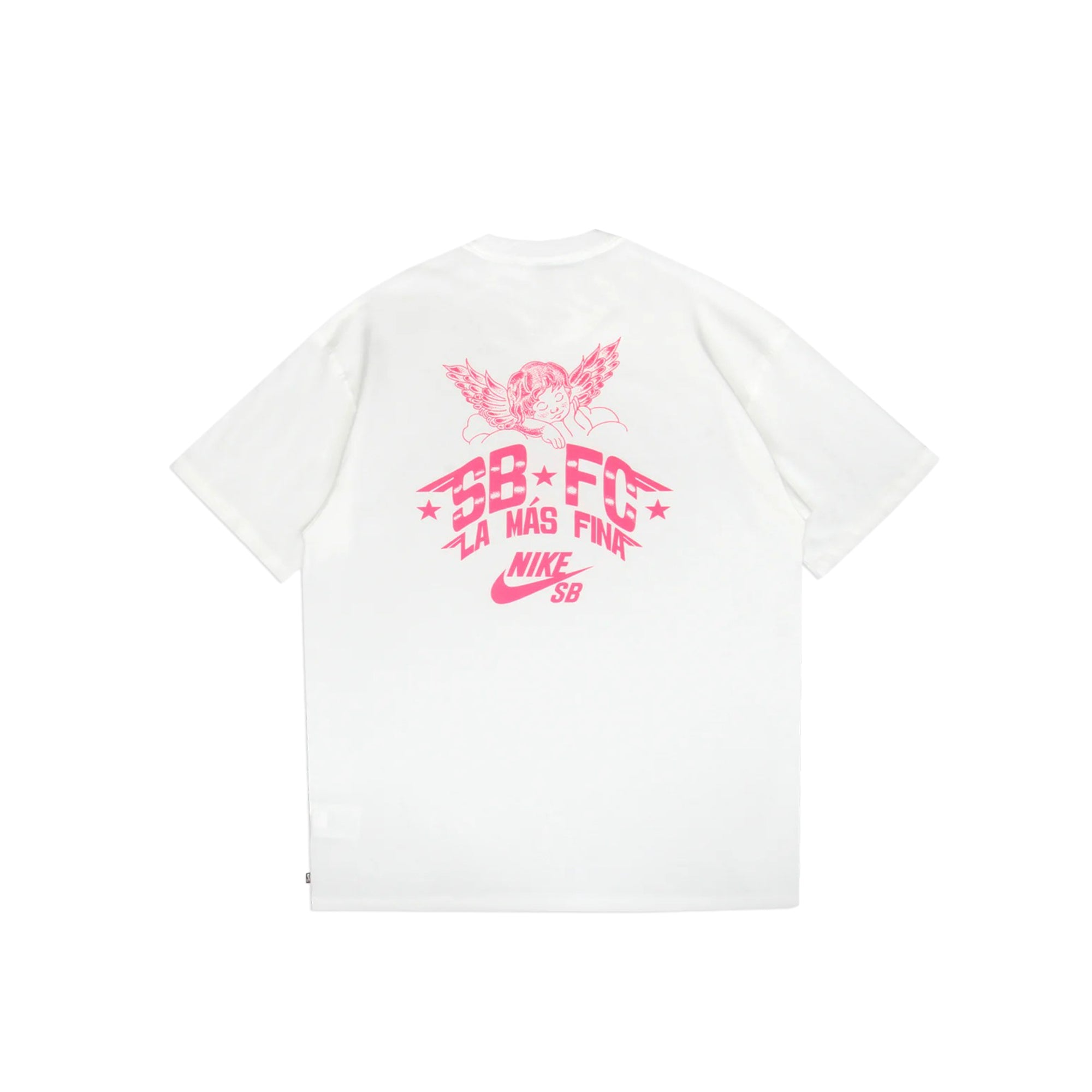 white and pink t-shirt on a white background