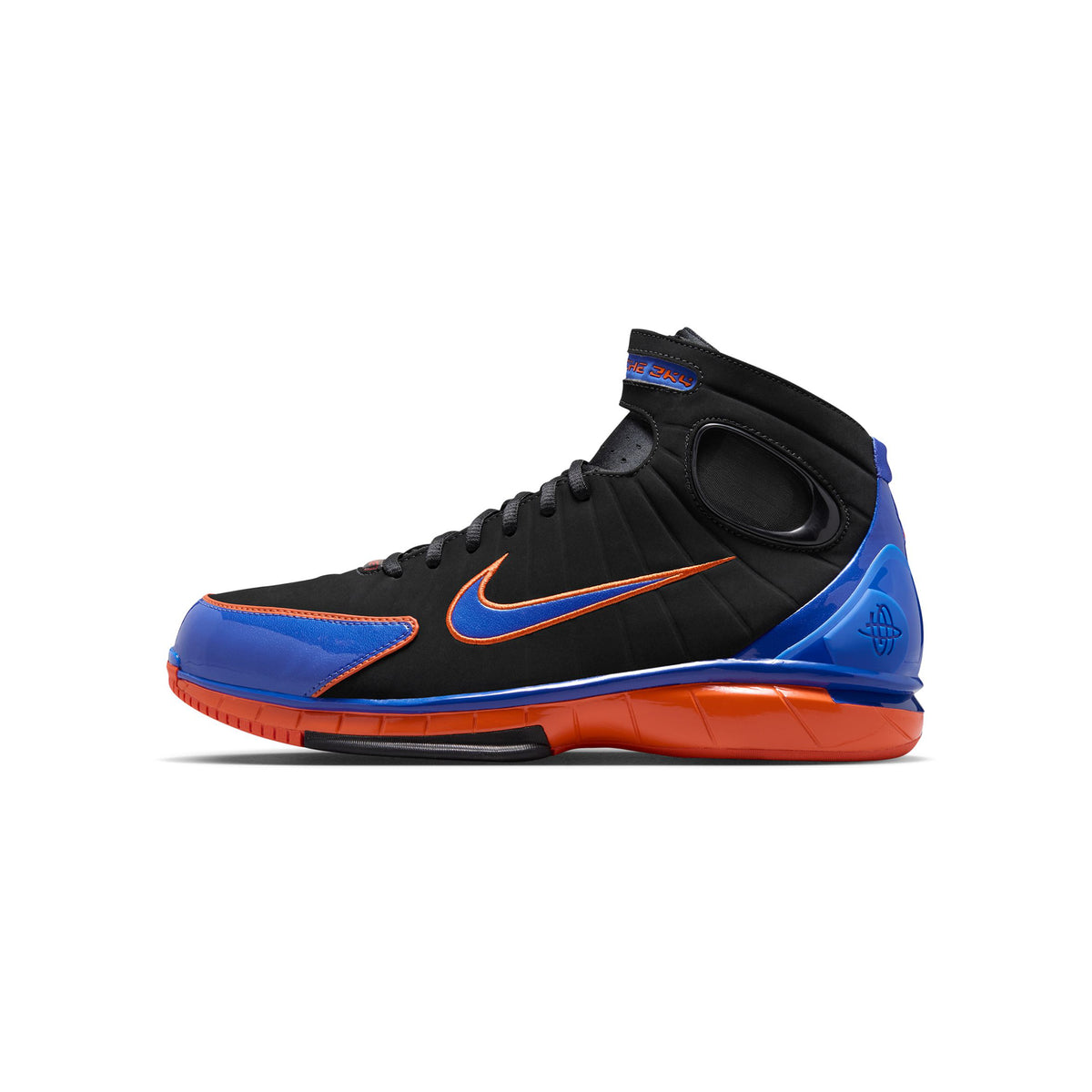 Black/varsity Royal-safety Orange Sneakers on a white background