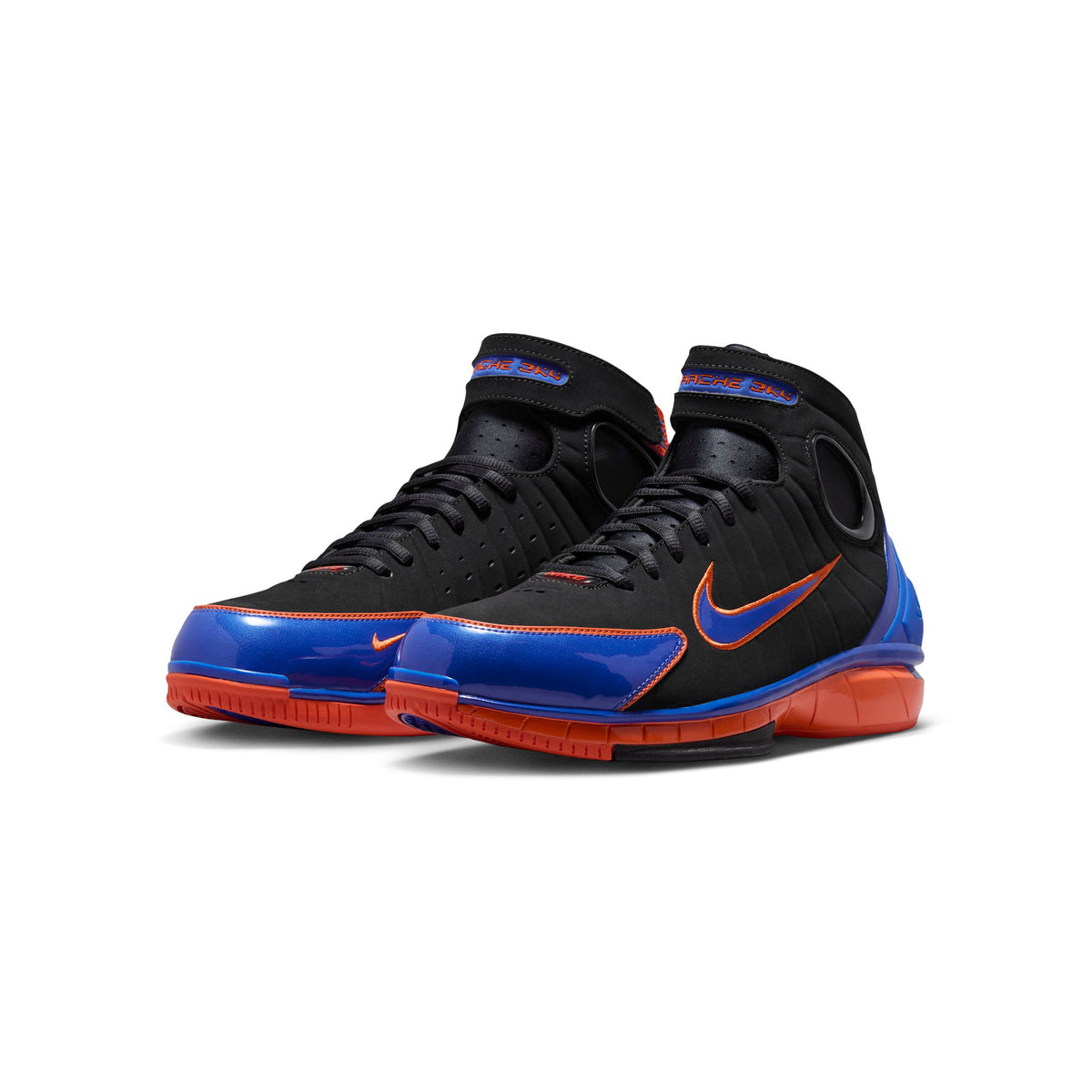 Black/varsity Royal-safety Orange Sneakers on a white background