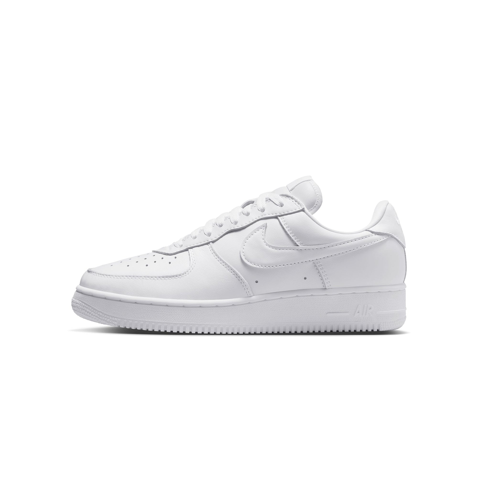 White sneakers on a white background