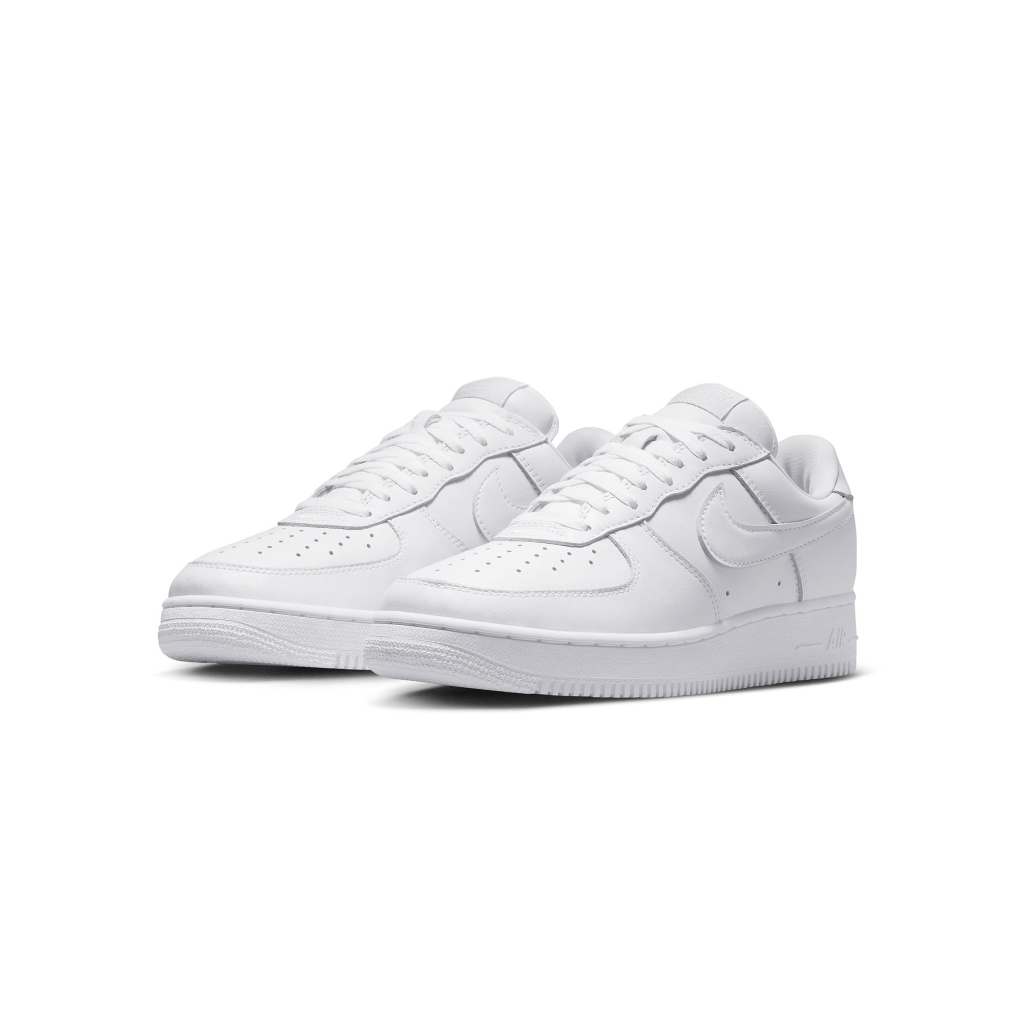 White sneakers on a white background