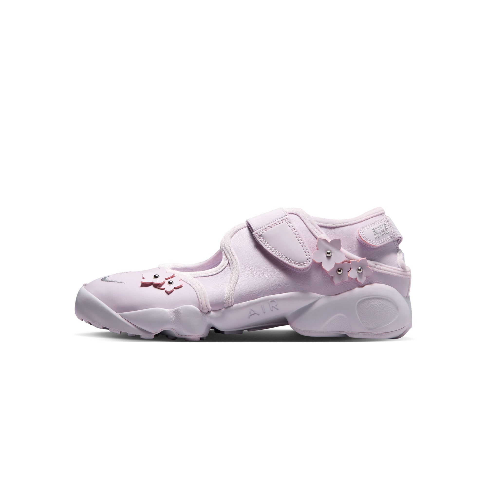 Bleached Lilac/metallic Silver-wolf Grey Sneakers on a white background