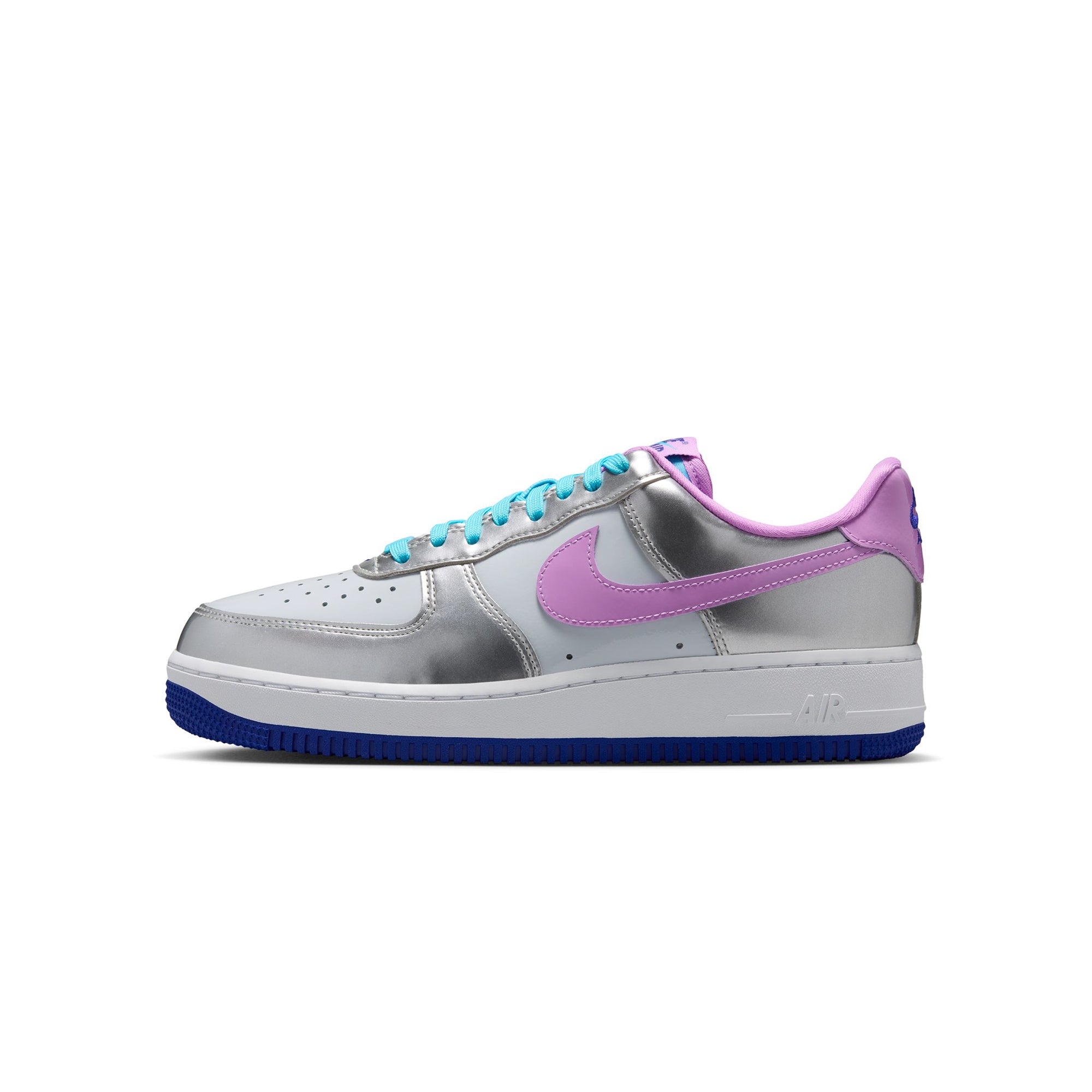 Chrome/fuchsia Glow-pure Platinum Sneakers on a white background
