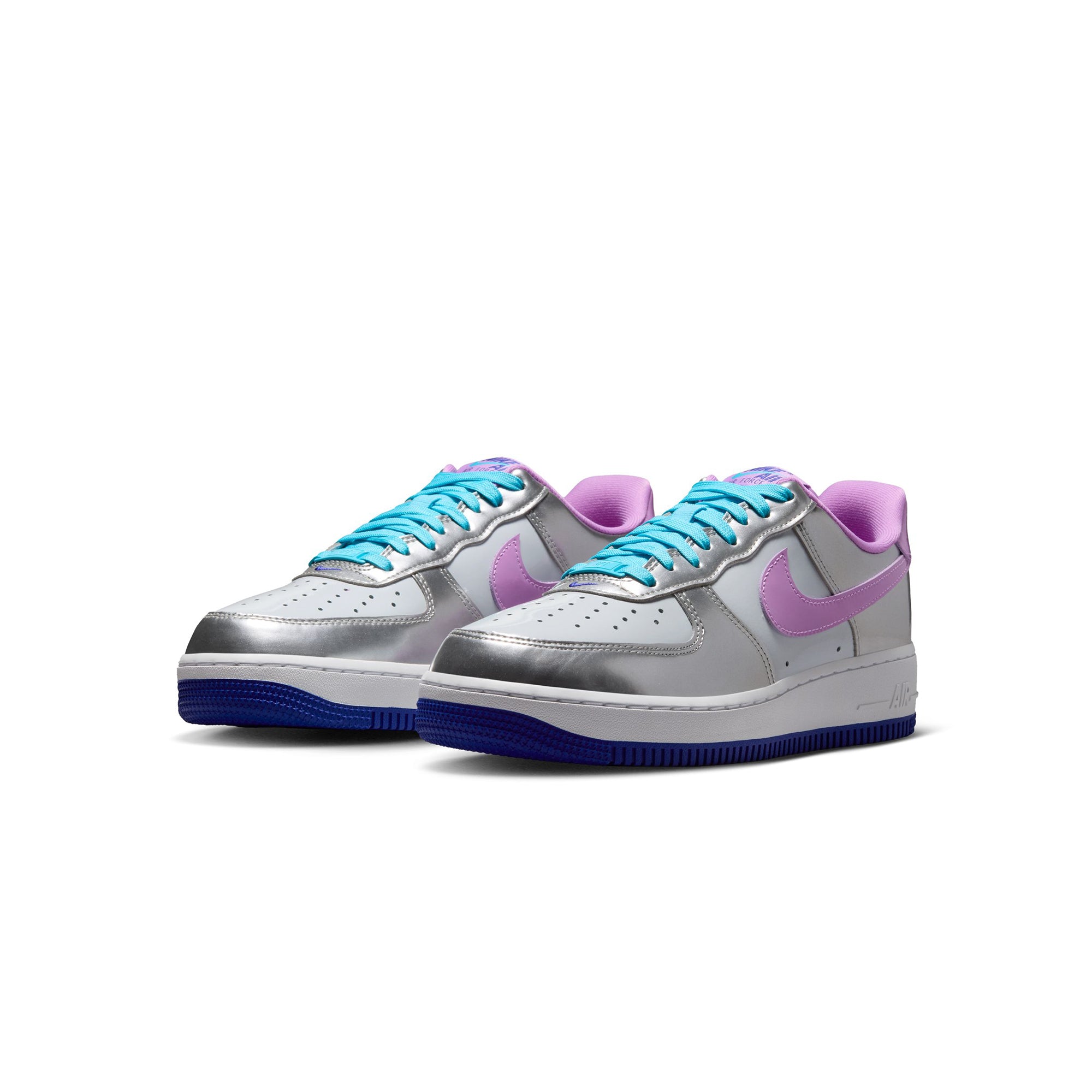 Chrome/fuchsia Glow-pure Platinum Sneakers on a white background